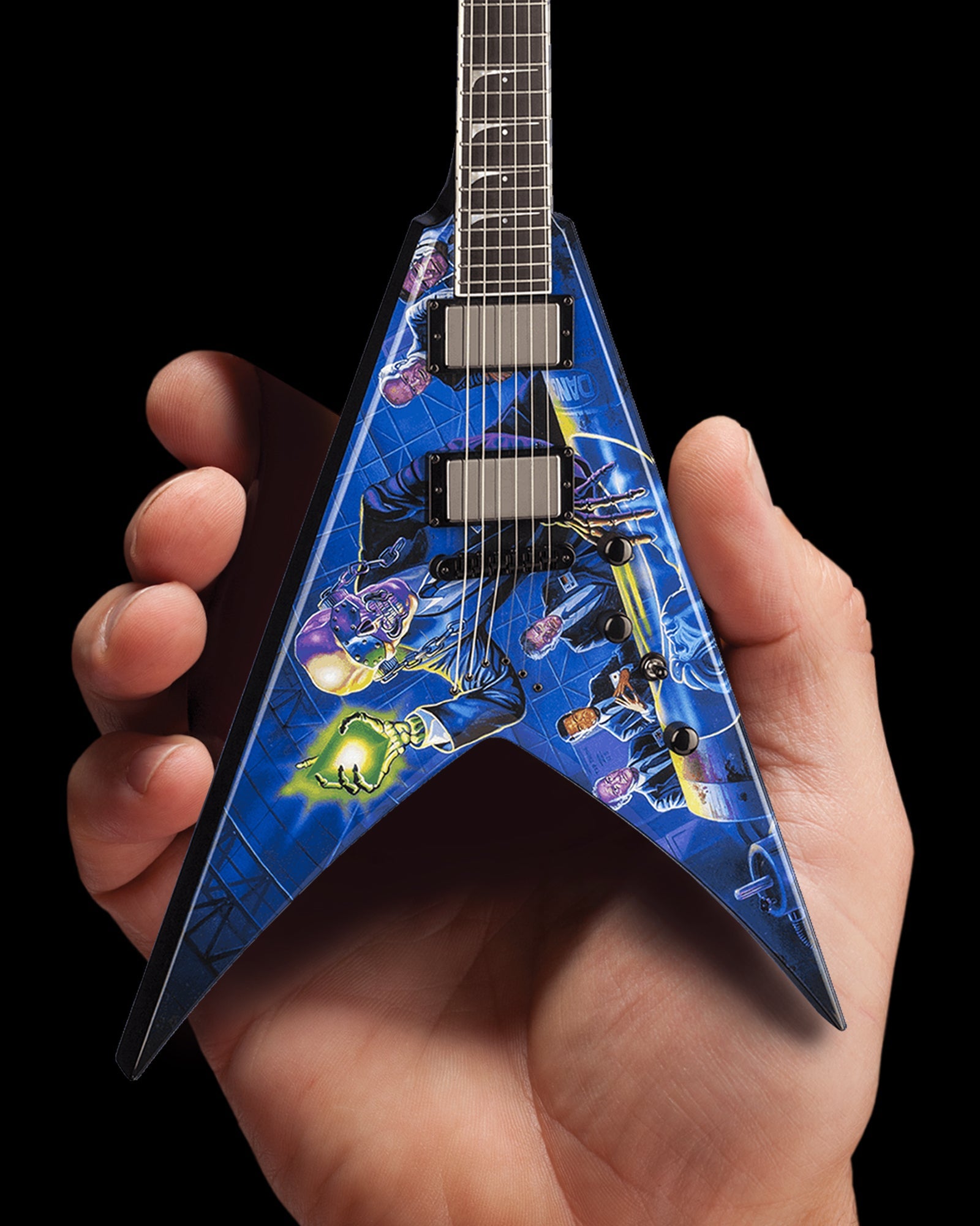 MEGADETH Dave Mustaine Signature V Rust In Peace Mini Guitar – The