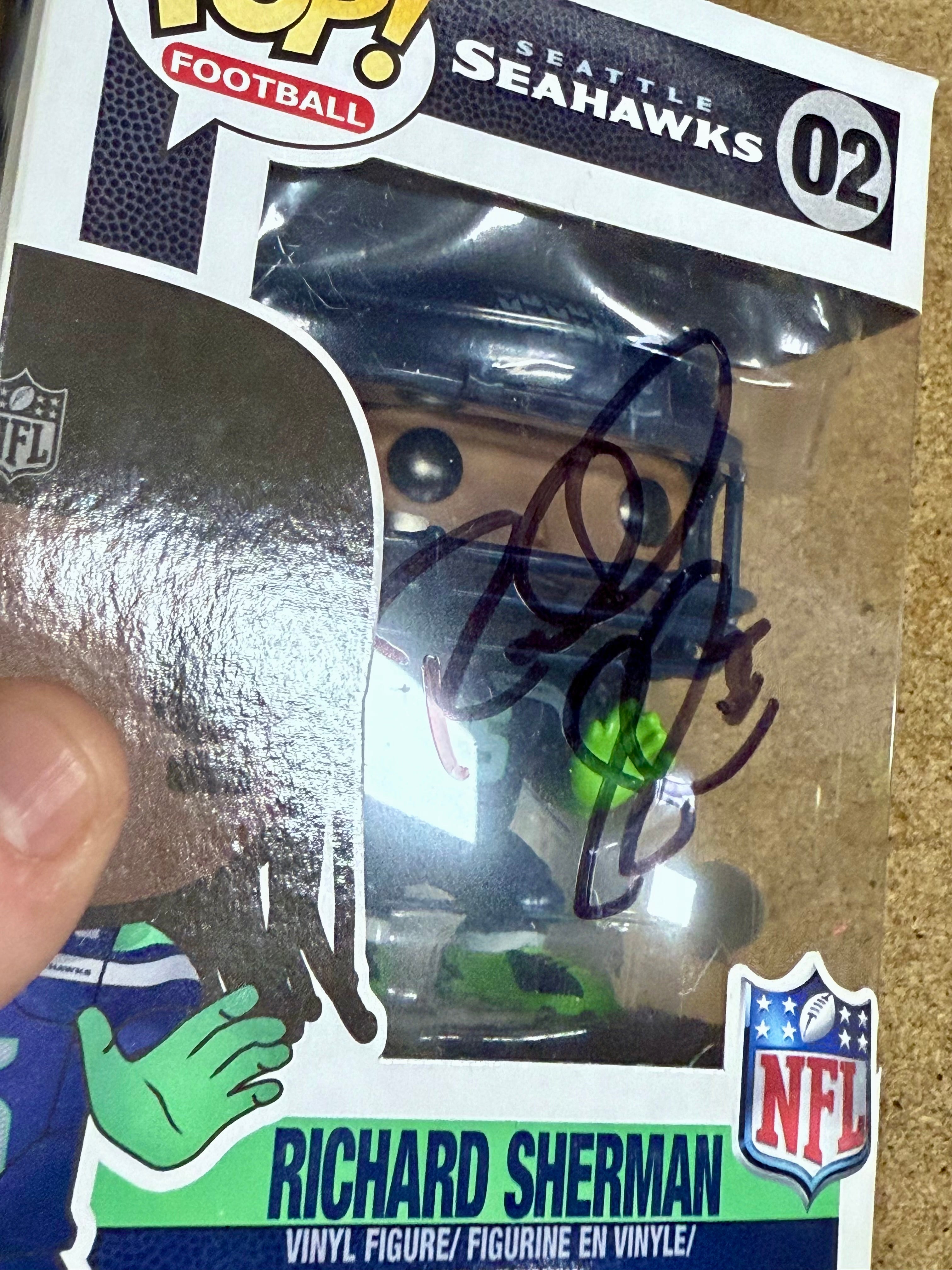 Autographed Richard Sherman NFL Seattle Seahawks Vaulted Funko Pop! #02