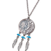 Buffalo Nickel Dream Catcher Coin Pendant