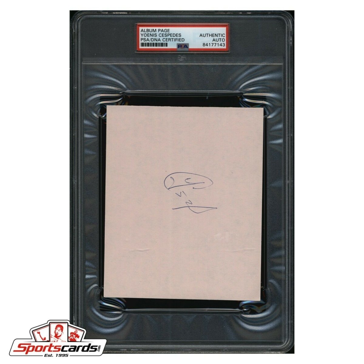 Autographed Yoenis Cespedes MLB Card Envelope