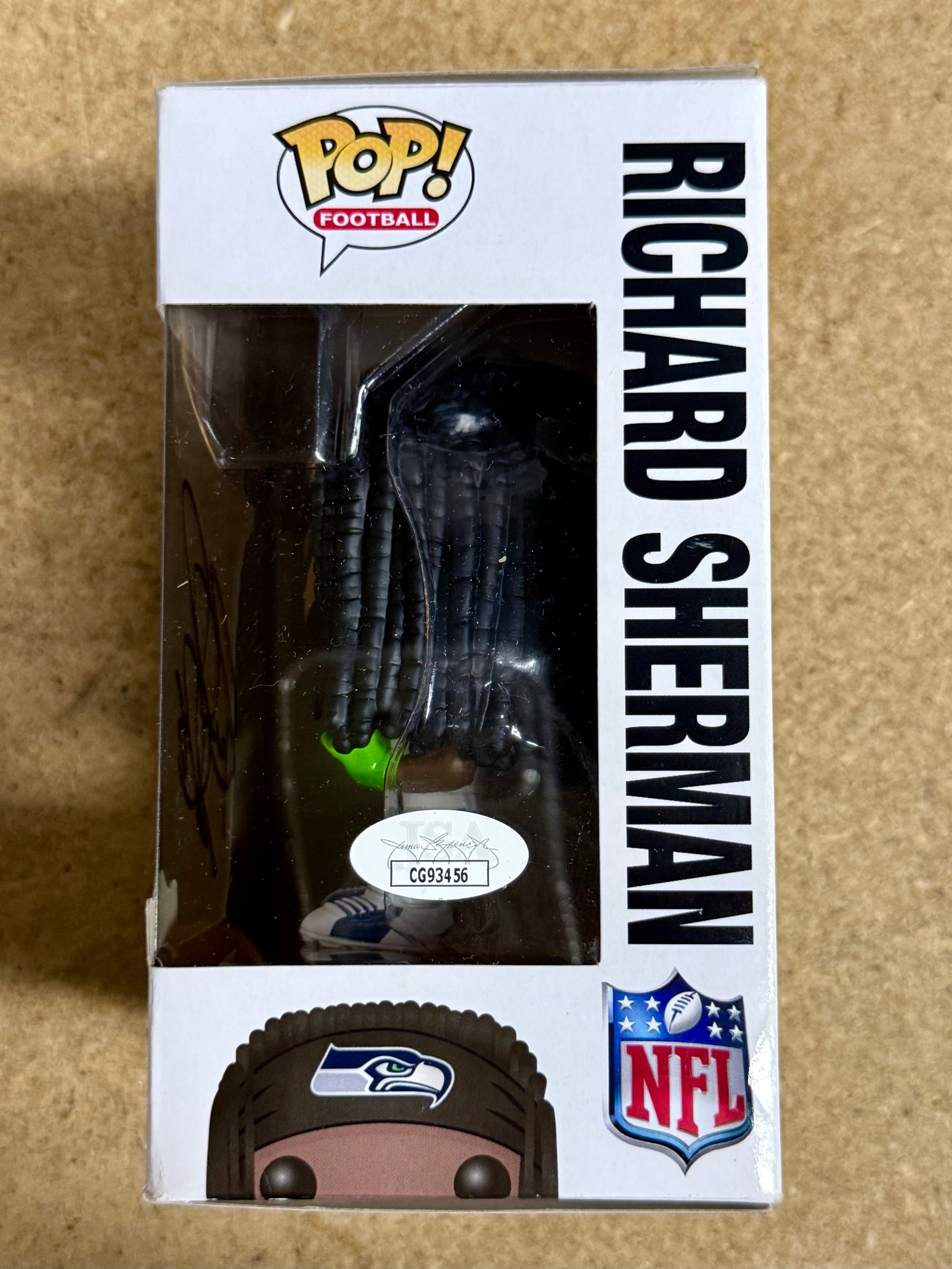 Autographed Richard Sherman NFL Seattle Seahawks Vaulted Funko Pop! #61