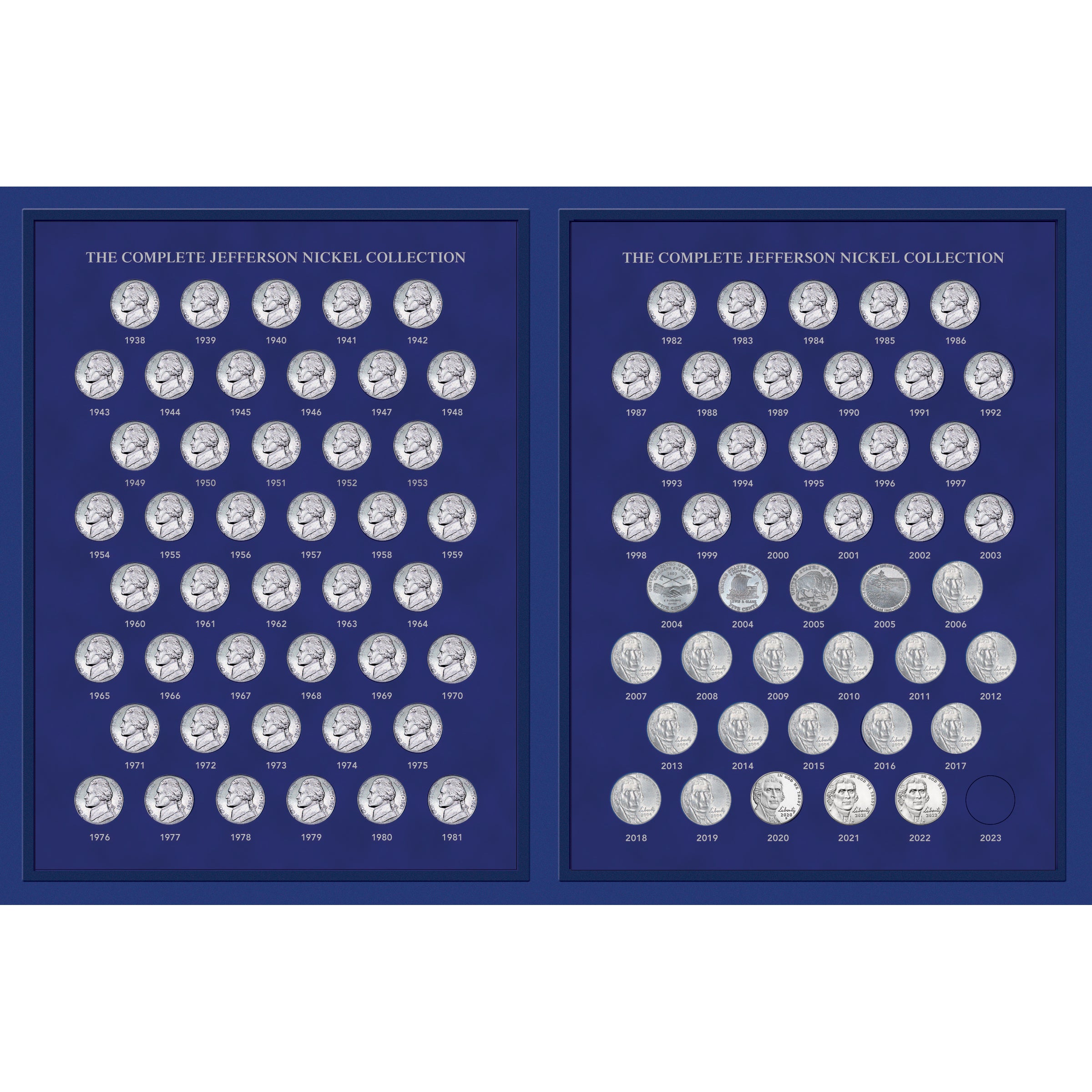 Complete Jefferson Nickel Year Collection 1938-2013