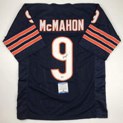 Autographed Jim McMahon Chicago Blue Football Jersey
