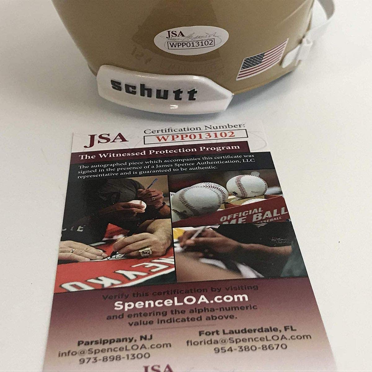 Autographed Rudy Ruettiger Notre Dame Irish Football Mini Helmet