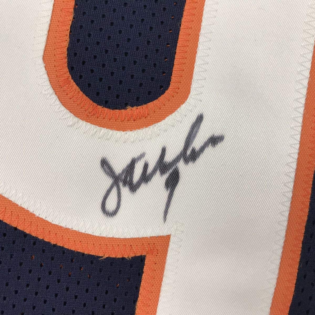 Autographed Jim McMahon Chicago Blue Football Jersey