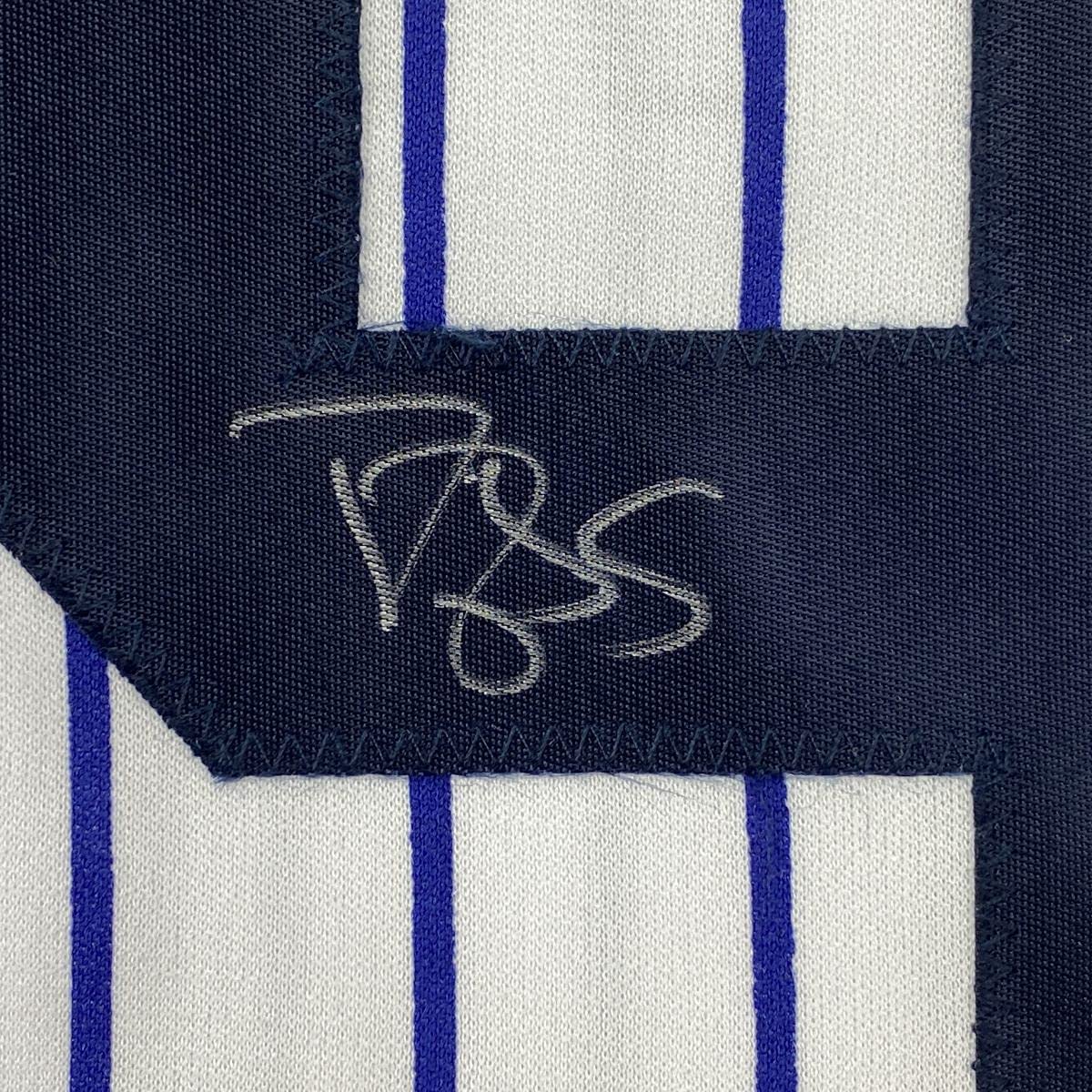 Autographed Darryl Strawberry New York Pinstripe Baseball Unframed Jersey