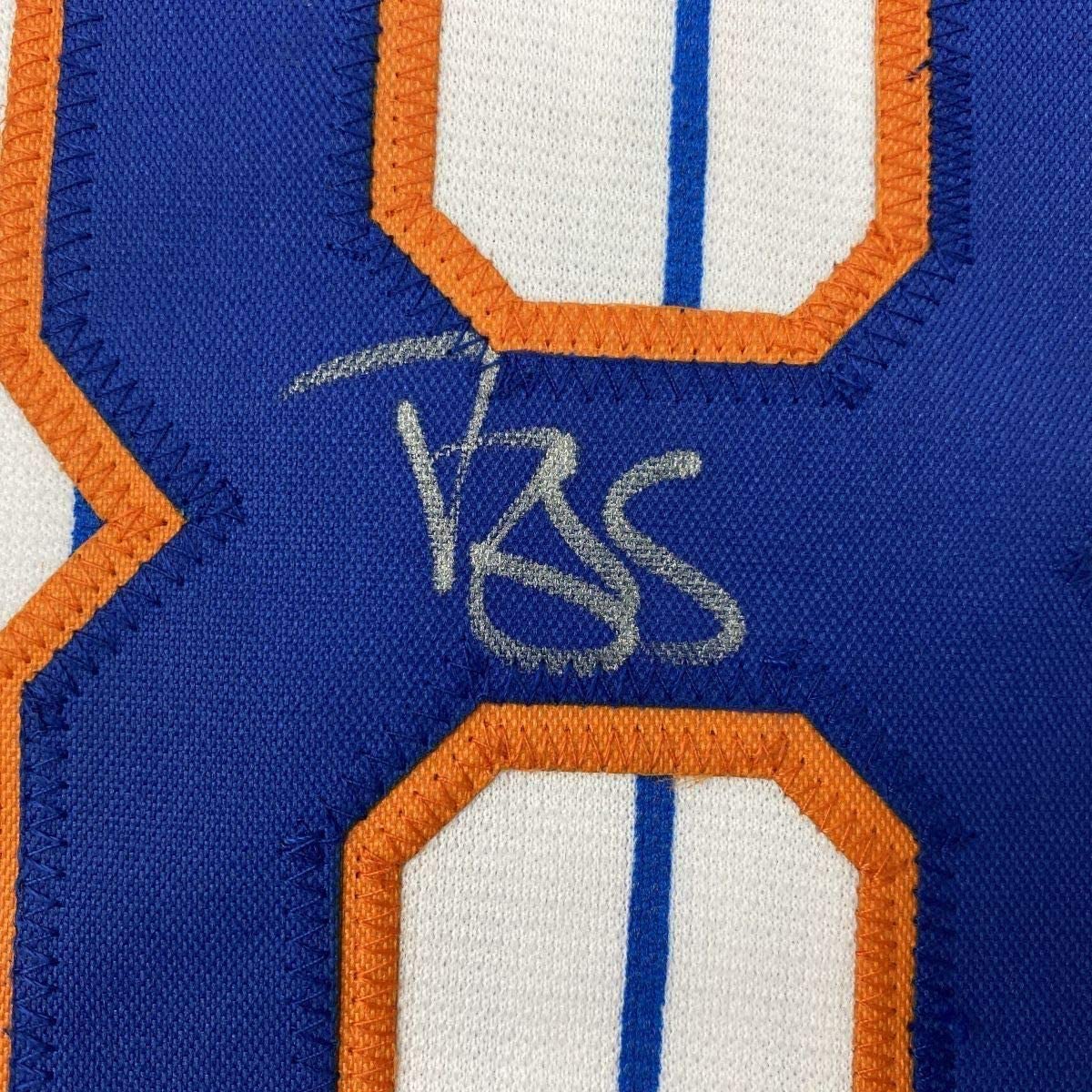 Framed Autographed Darryl Strawberry 35x39 New York Pinstripe Baseball Jersey PSA/DNA COA