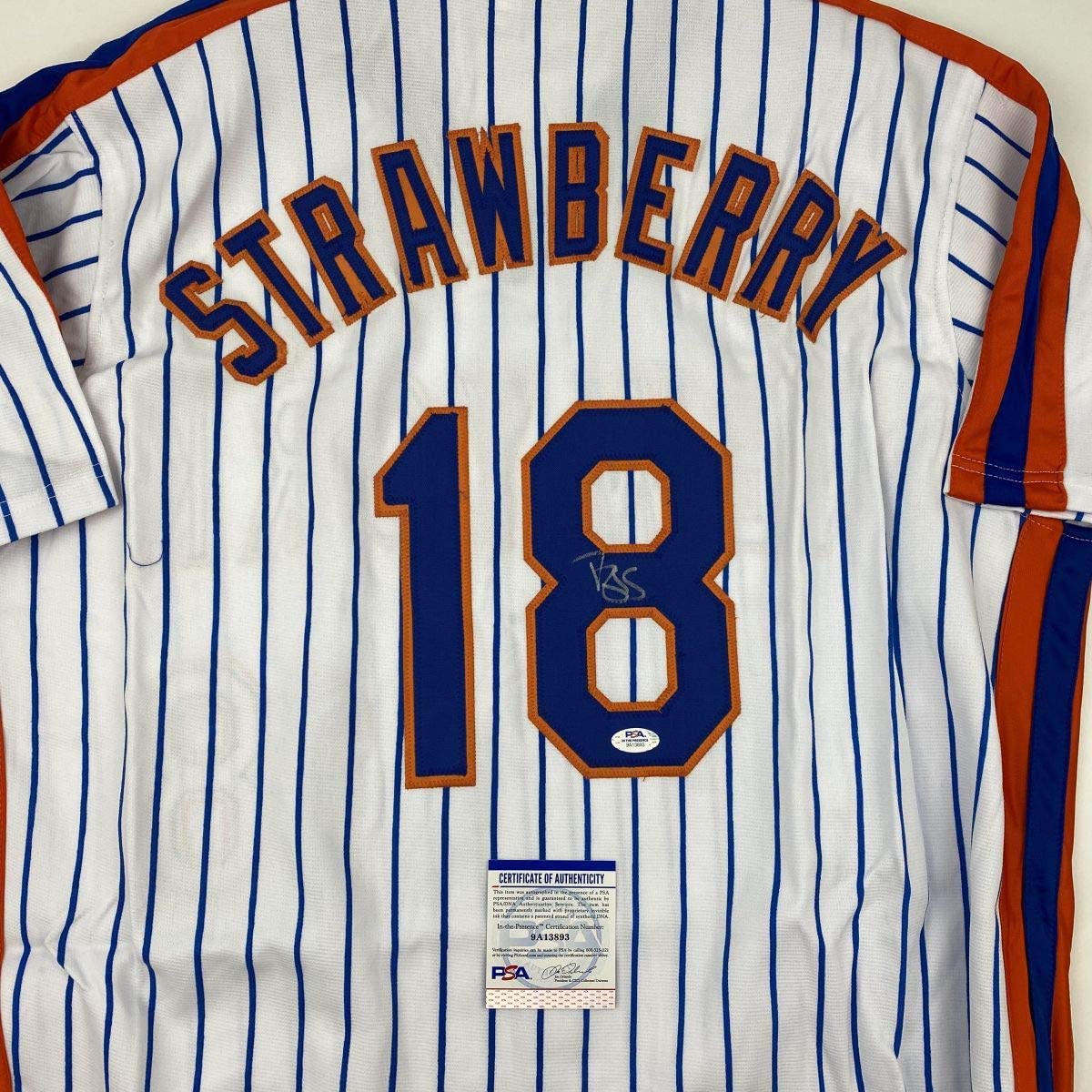 Autographed Darryl Strawberry New York Pinstripe Baseball Jersey
