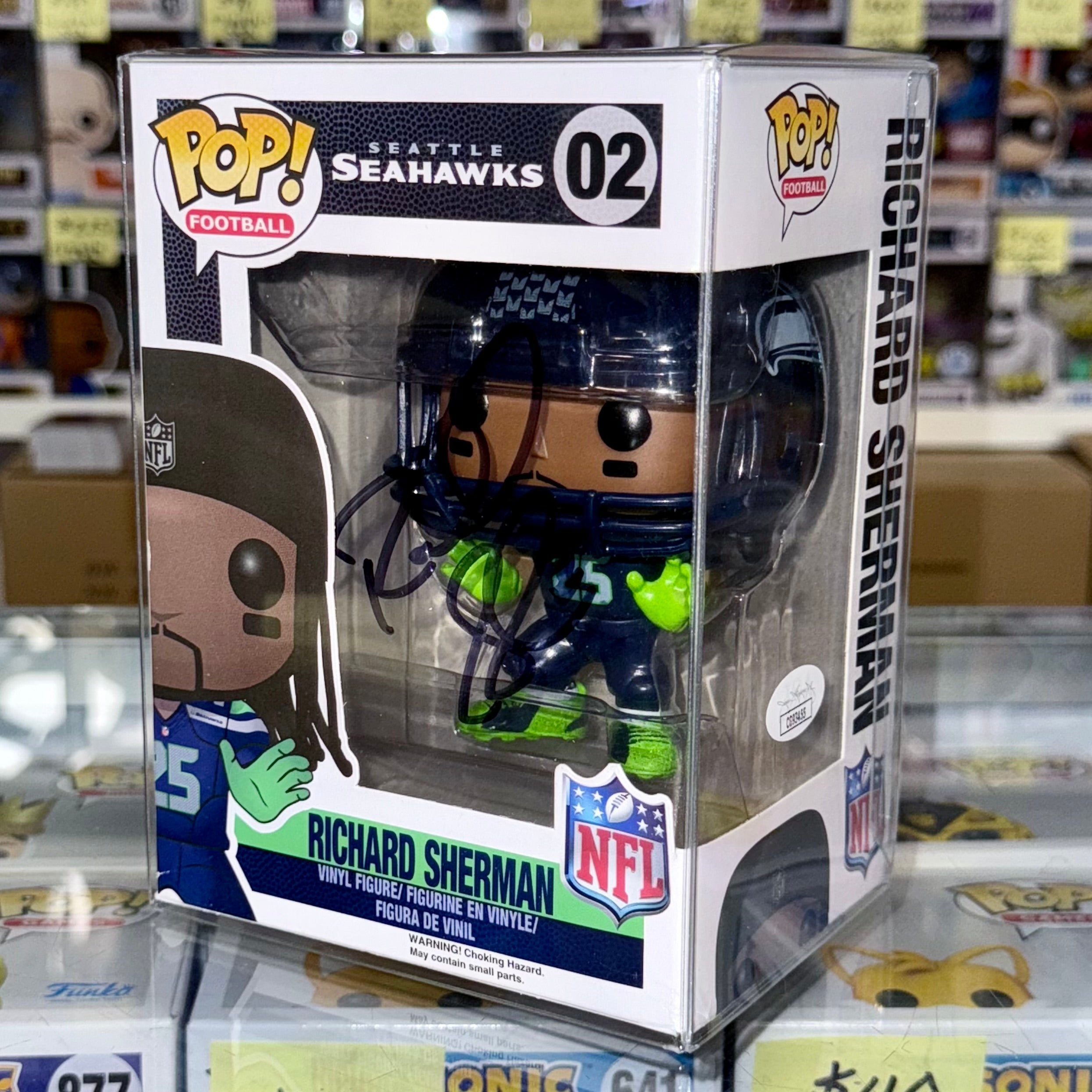 Autographed Richard Sherman NFL Seattle Seahawks Vaulted Funko Pop! #02