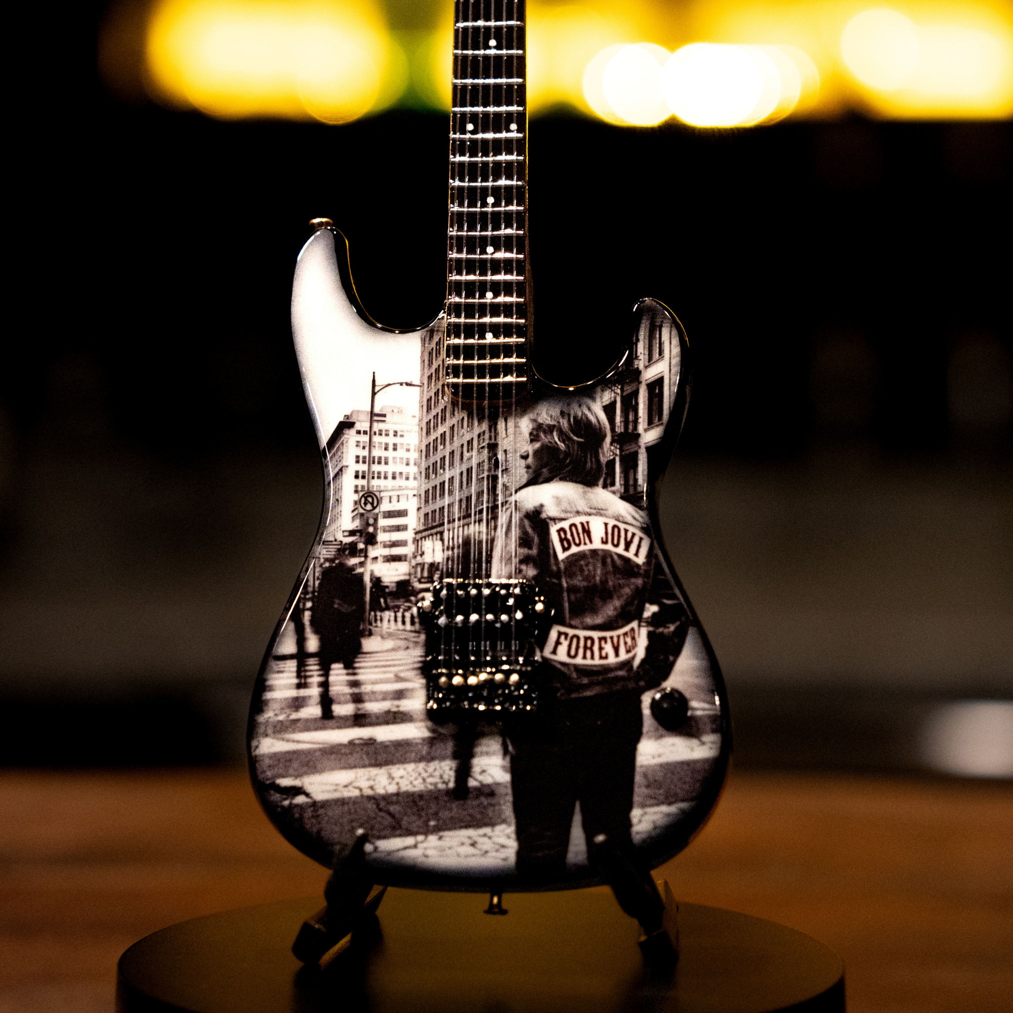 Bon Jovi Forever Album Mini Axe Miniature Guitar