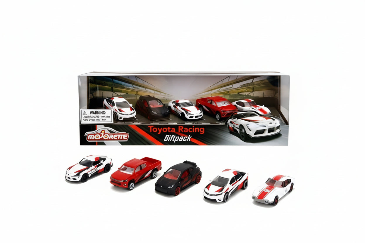 Majorette Toyota Racing 1:64 Scale Die-Cast Metal Vehicle 5-Pack