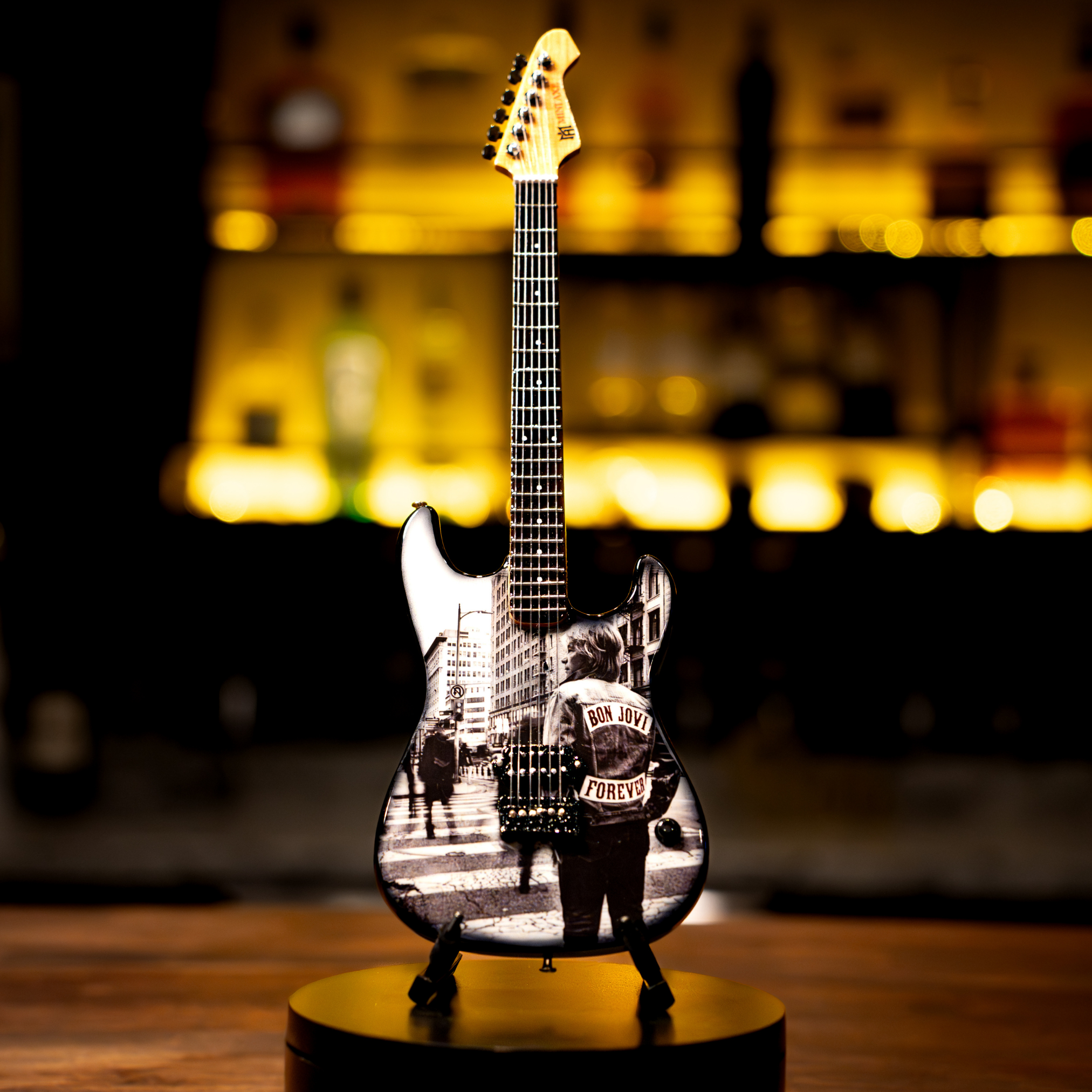 Bon Jovi Forever Album Mini Axe Miniature Guitar