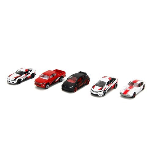 Majorette Toyota Racing 1:64 Scale Die-Cast Metal Vehicle 5-Pack