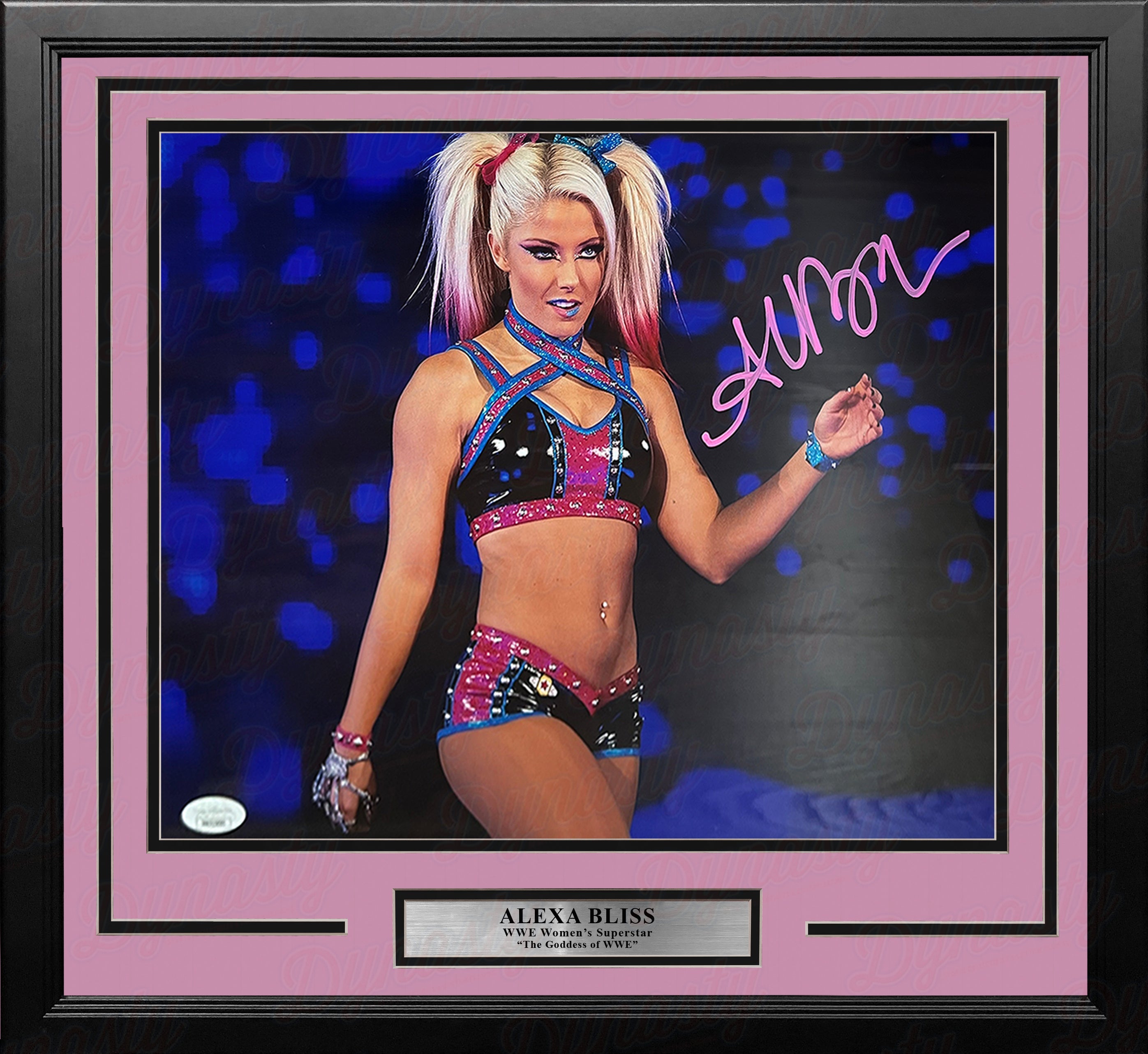Autographed Alexa Bliss Making Her Entrance Framed WWE Wrestling Photo