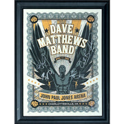 Autographed Dave Matthews Band Music Poster Deluxe Framed & signed by the Band