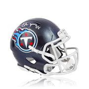 Autographed Chris Johnson Tennessee Titans Football Speed Mini-Helmet