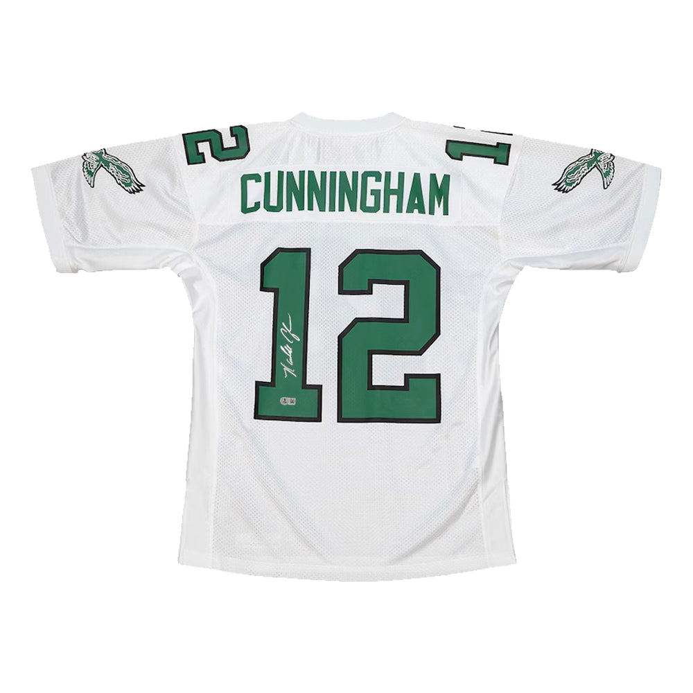 Autographed Randall Cunningham Philadelphia Eagles Mitchell & Ness White Throwback Football Jersey