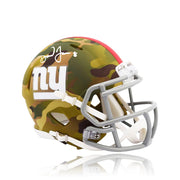 Autographed Daniel Jones New York Giants Football Camo Speed Mini Helmet