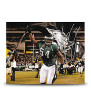 Autographed Jeremiah Trotter Sr. Flag Philadelphia Eagles 11" x 14" Football Photo