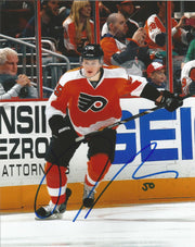 Autographed Samuel Morin Skating Philadelphia Flyers Hockey Photo