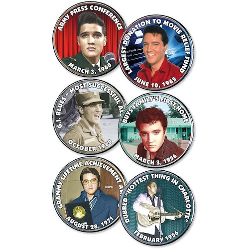 Elvis Half Dollar Coin Collection (Set of 6)