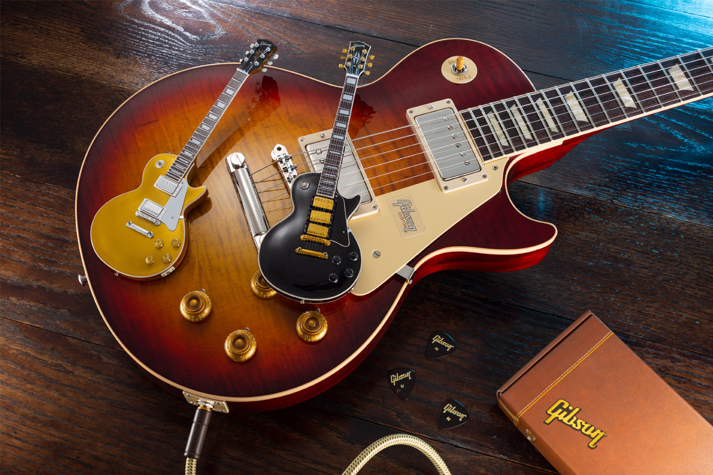 FranklinMint.com | Gibson Les Paul Custom Ebony 1:4 Scale Mini