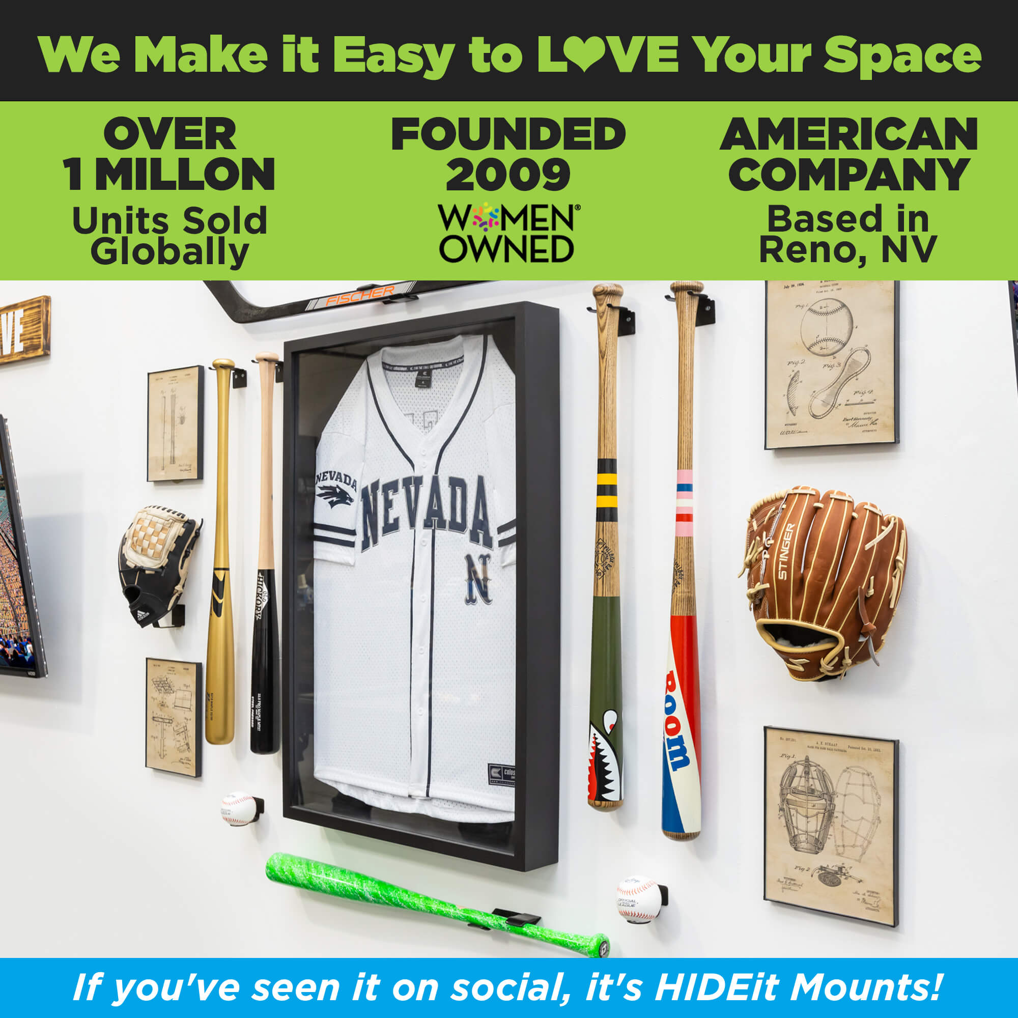 Universal Baseball Glove Mount