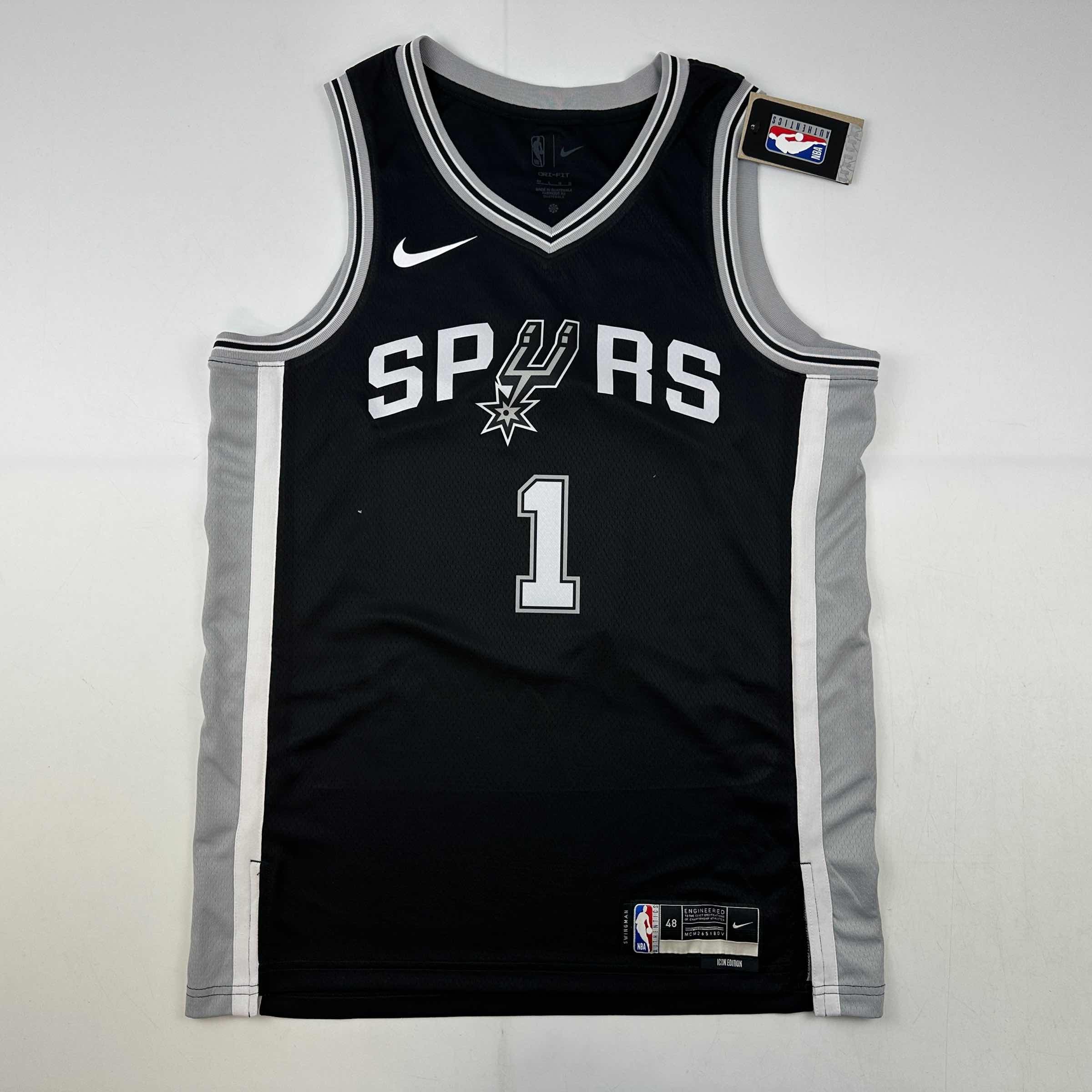 Autographed Victor Wembanyama San Antonio Spurs Black Authentic Swingman Basketball Jersey