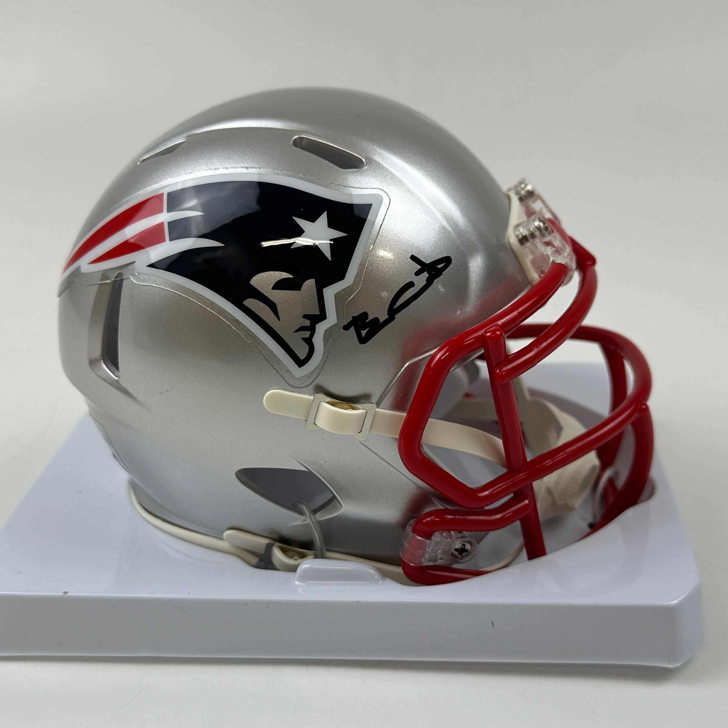 Autographed Ben Coates New England Patriots Mini Football Helmet