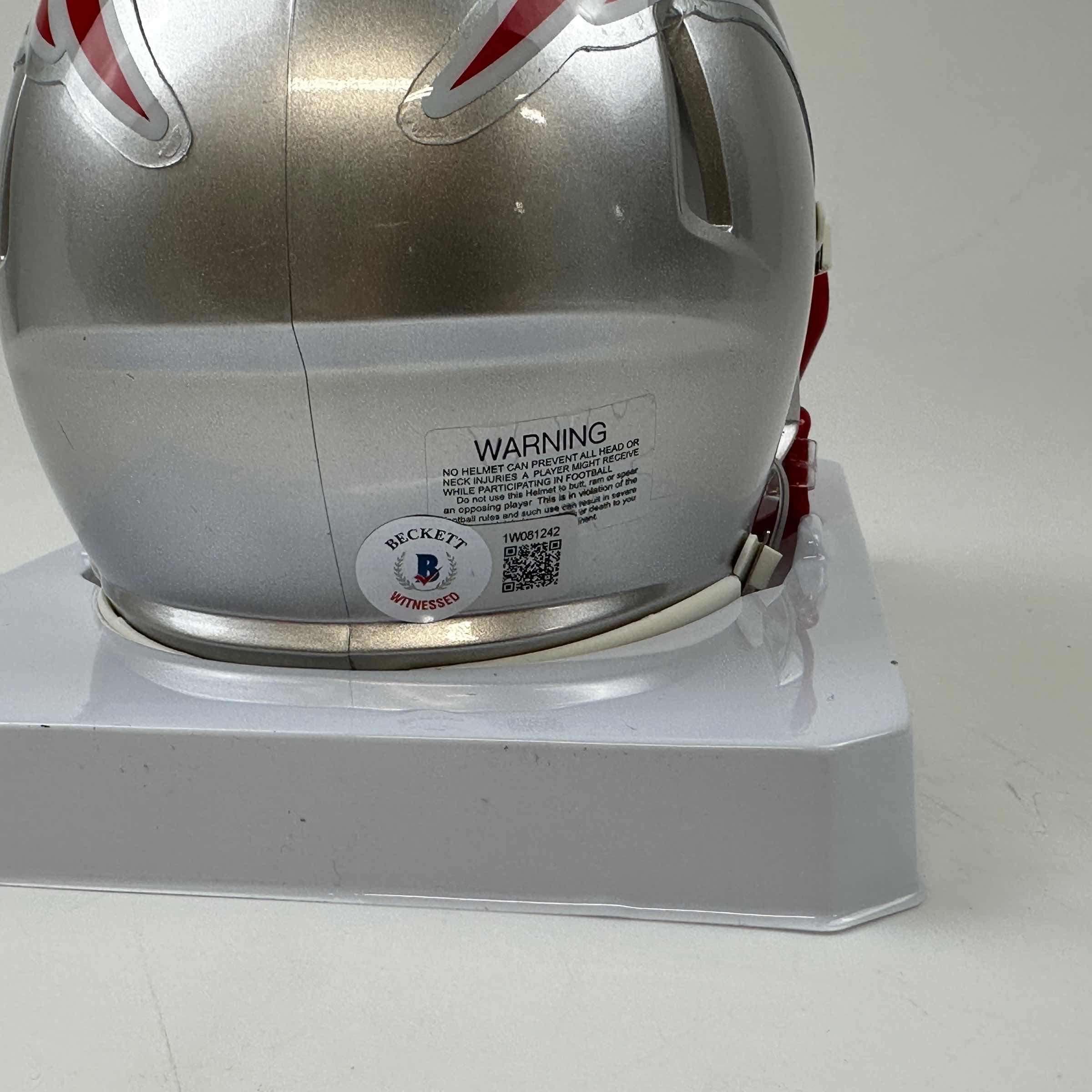 Autographed Ben Coates New England Patriots Mini Football Helmet