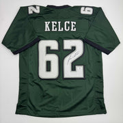 Autographed Jason Kelce Philadelphia Green Football Jersey
