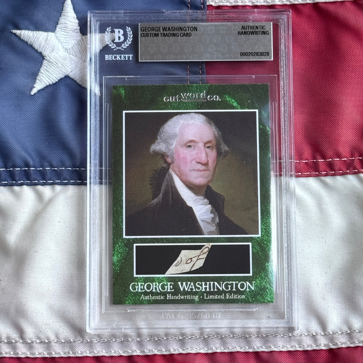 George Washington Beckett Encapsulated Handwriting Removed from an Autograph Letter Signed