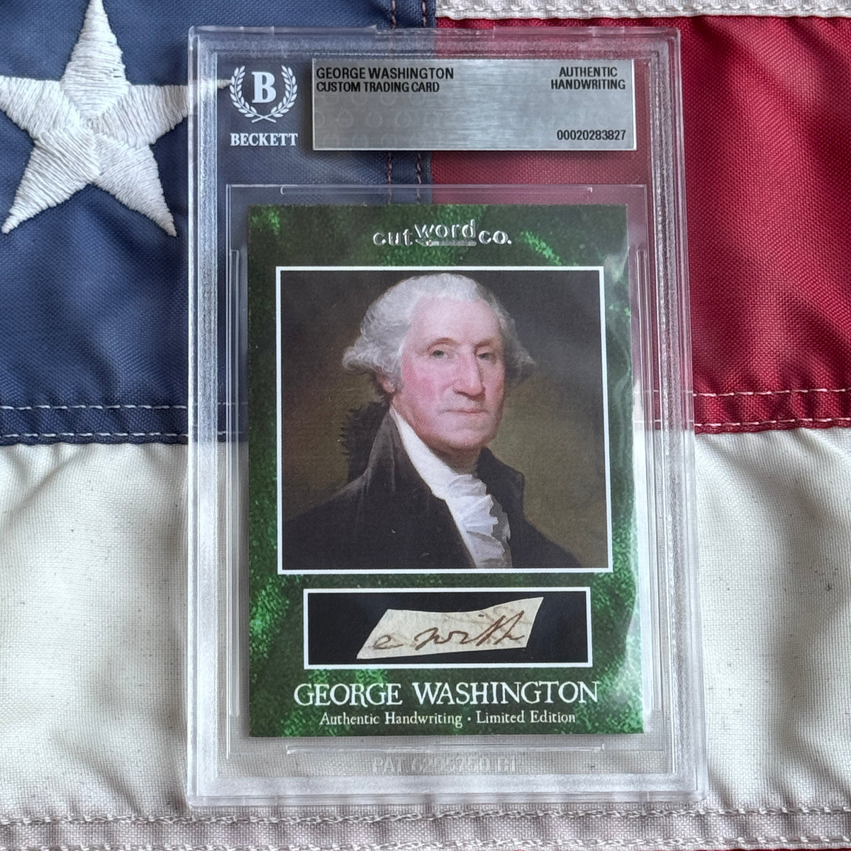 George Washington Beckett Encapsulated Handwriting Removed from an Autograph Letter Signed