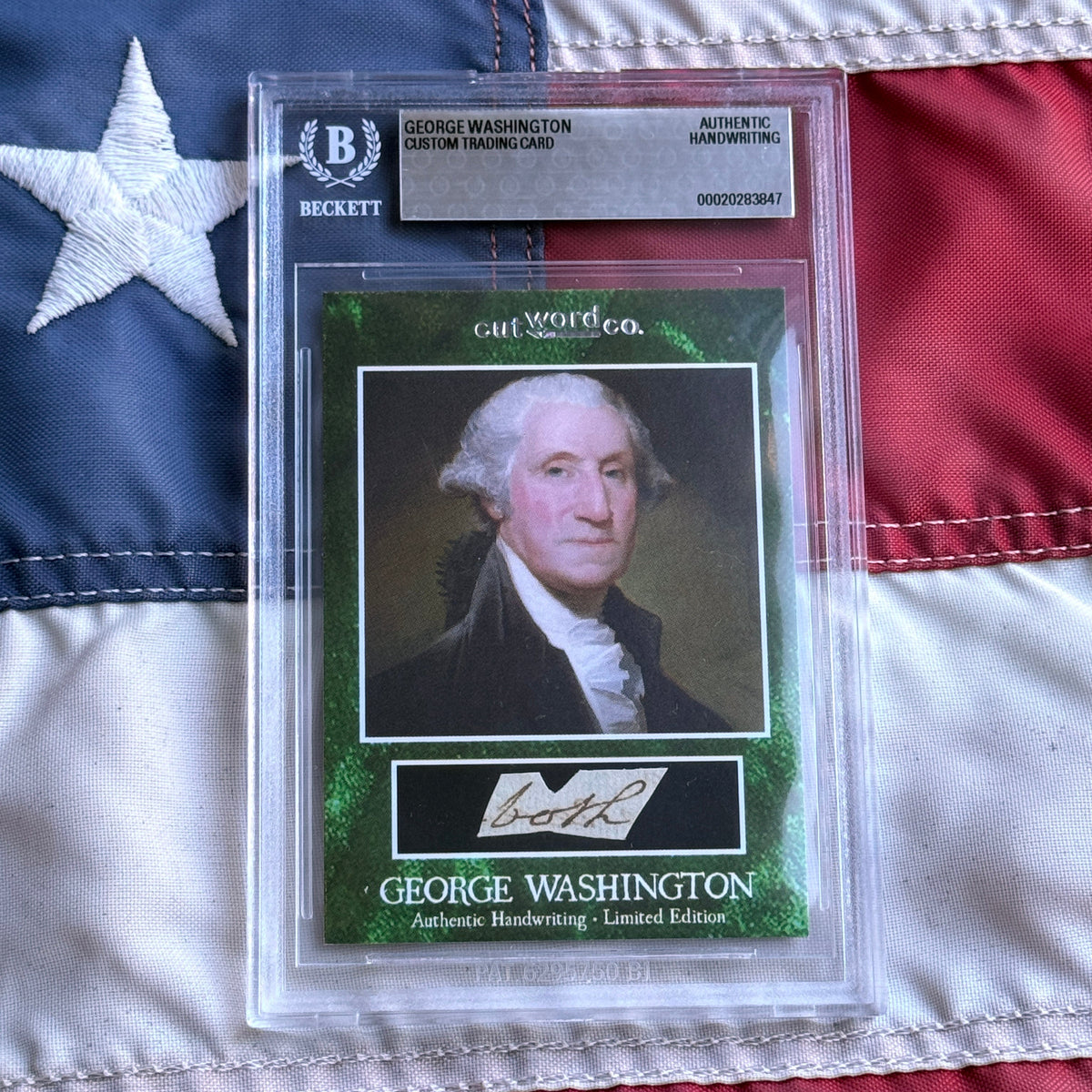 George Washington Beckett Encapsulated Handwriting Removed from an Autograph Letter Signed