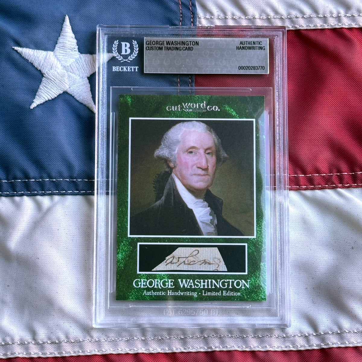 George Washington Beckett Encapsulated Handwriting Removed from an Autograph Letter Signed