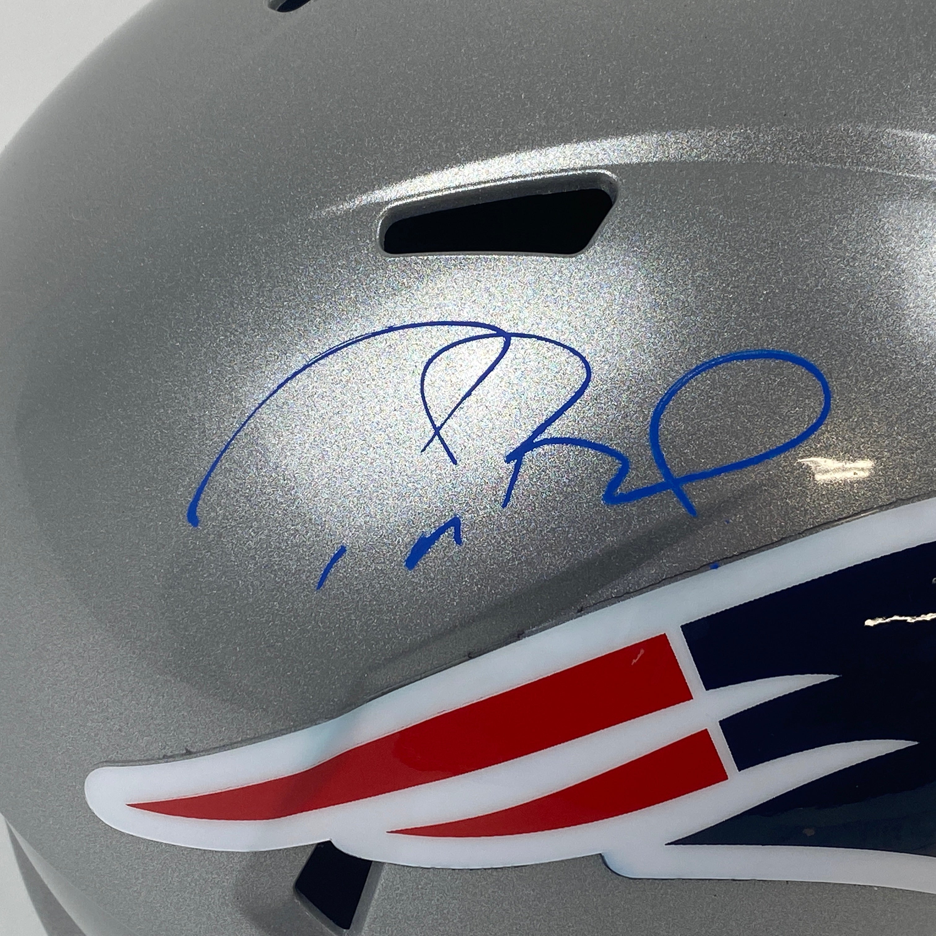 Autographed Tom Brady New England Patriots Full Size Speed Replica Football Helmet