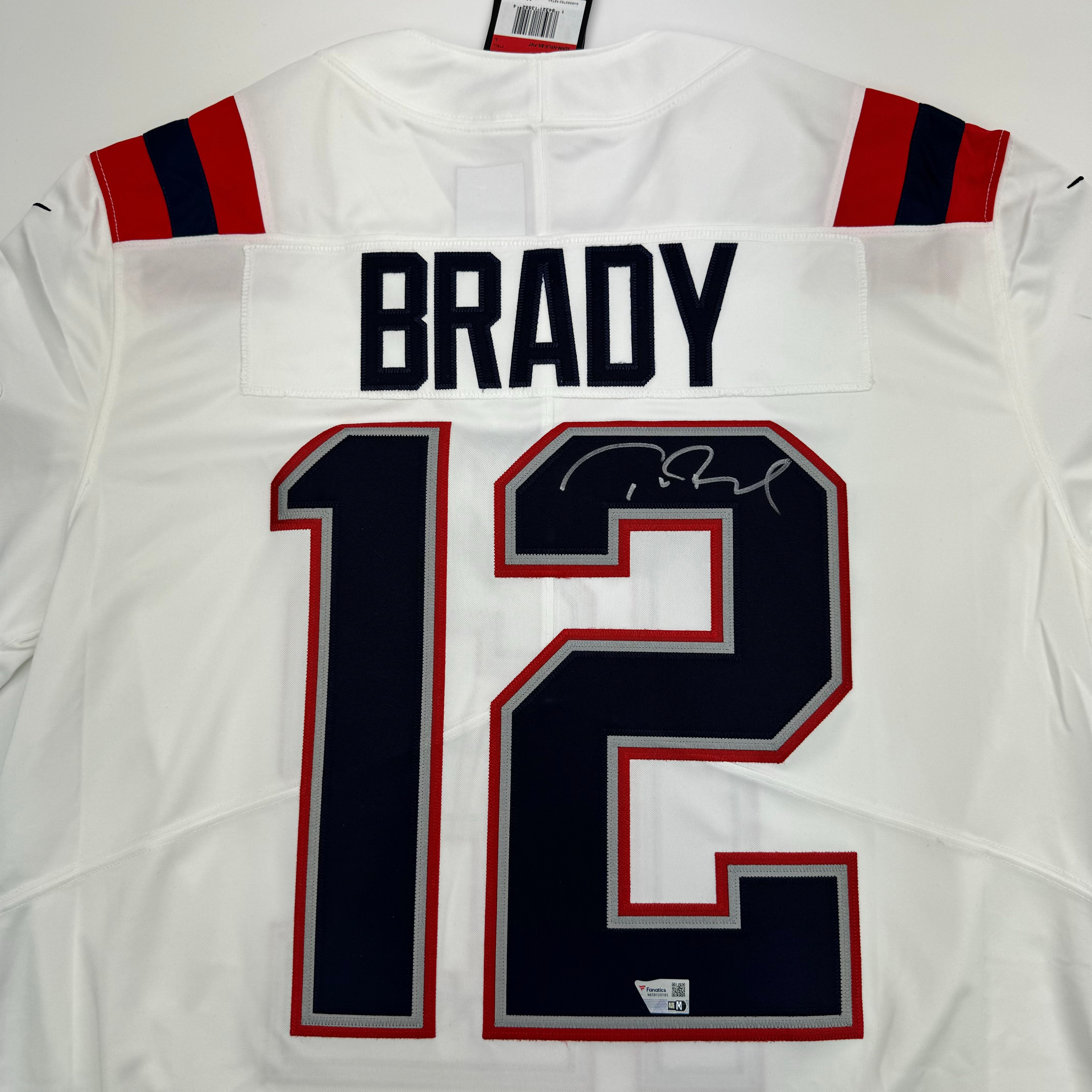 Autographed Tom Brady New England Patriots White Authentic Nike Limited Football Jersey