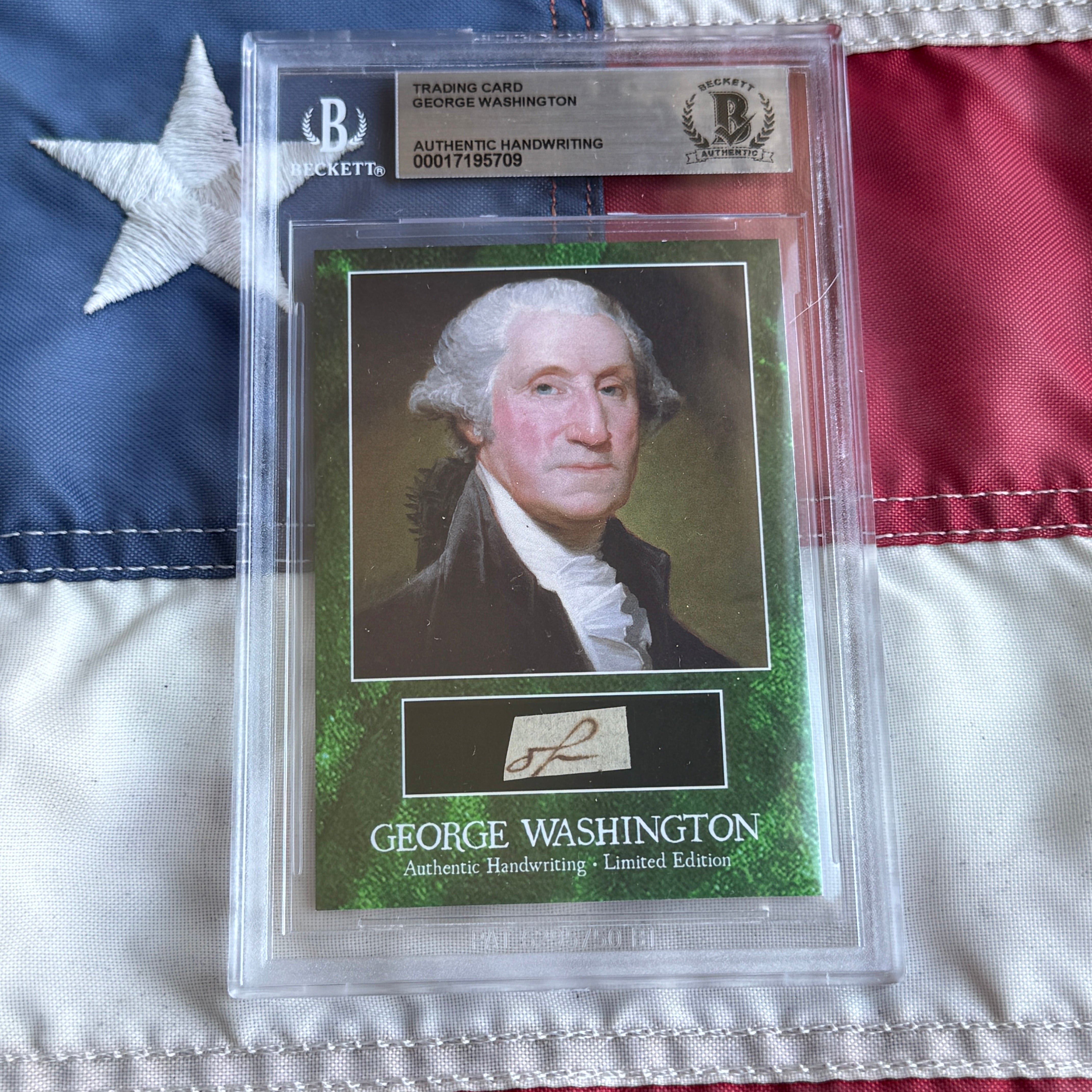 George Washington Beckett Encapsulated Handwriting Removed from an Autograph Letter Signed