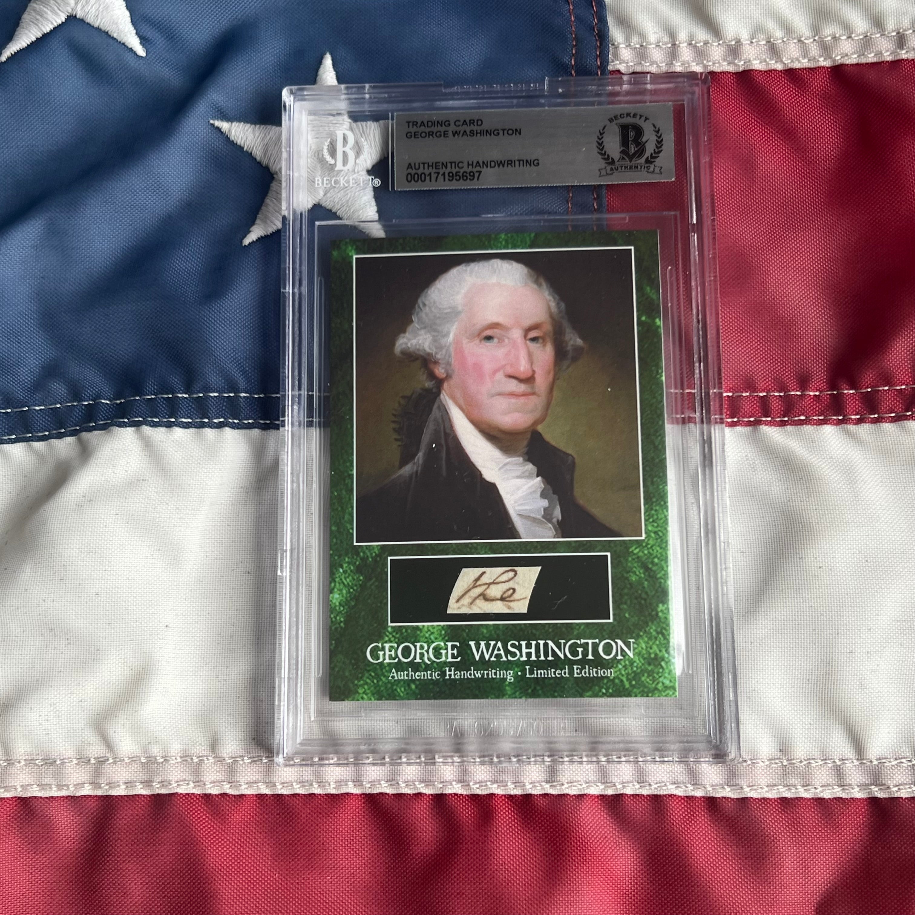 George Washington Beckett Encapsulated Handwriting Removed from an Autograph Letter Signed
