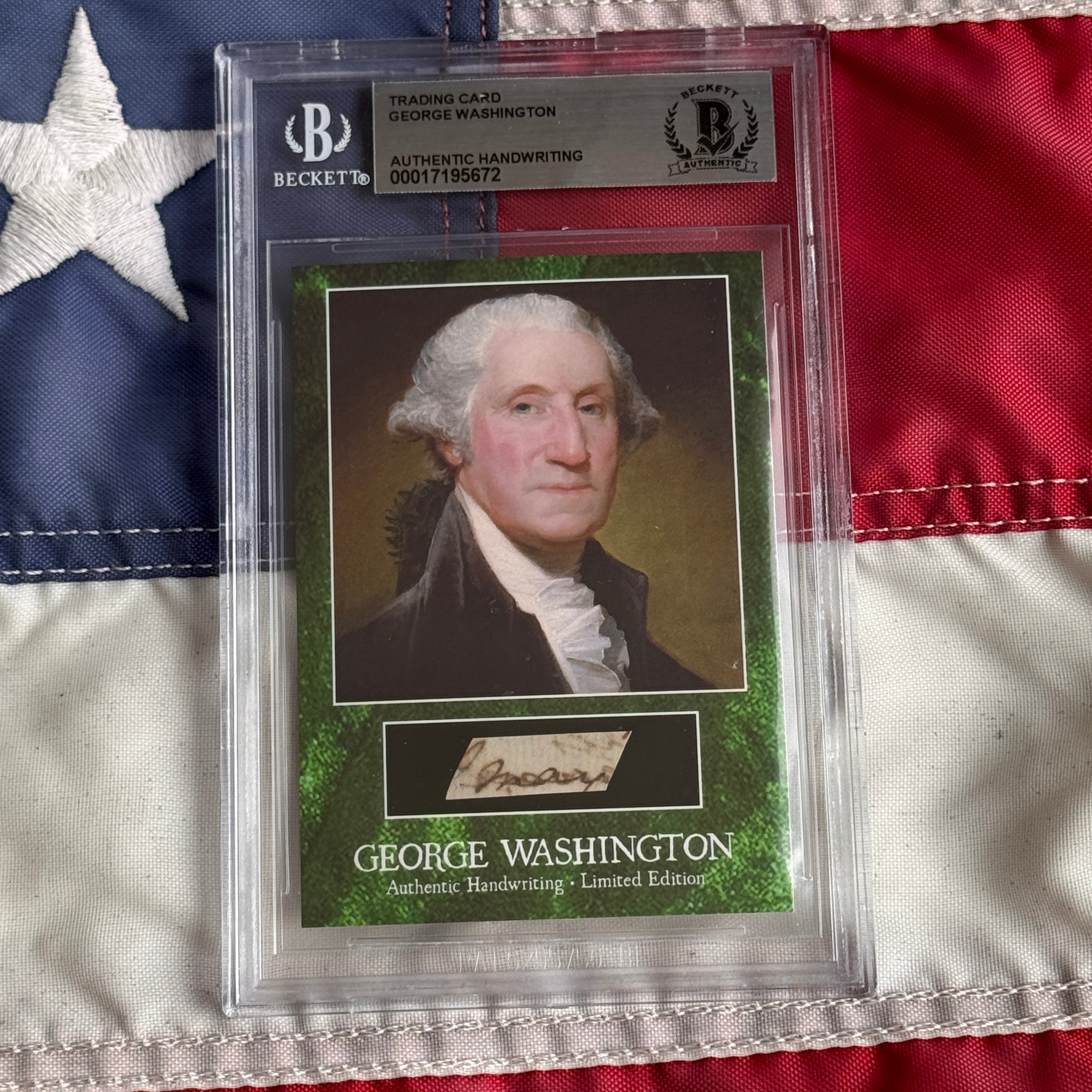 George Washington Beckett Encapsulated Handwriting Removed from an Autograph Letter Signed