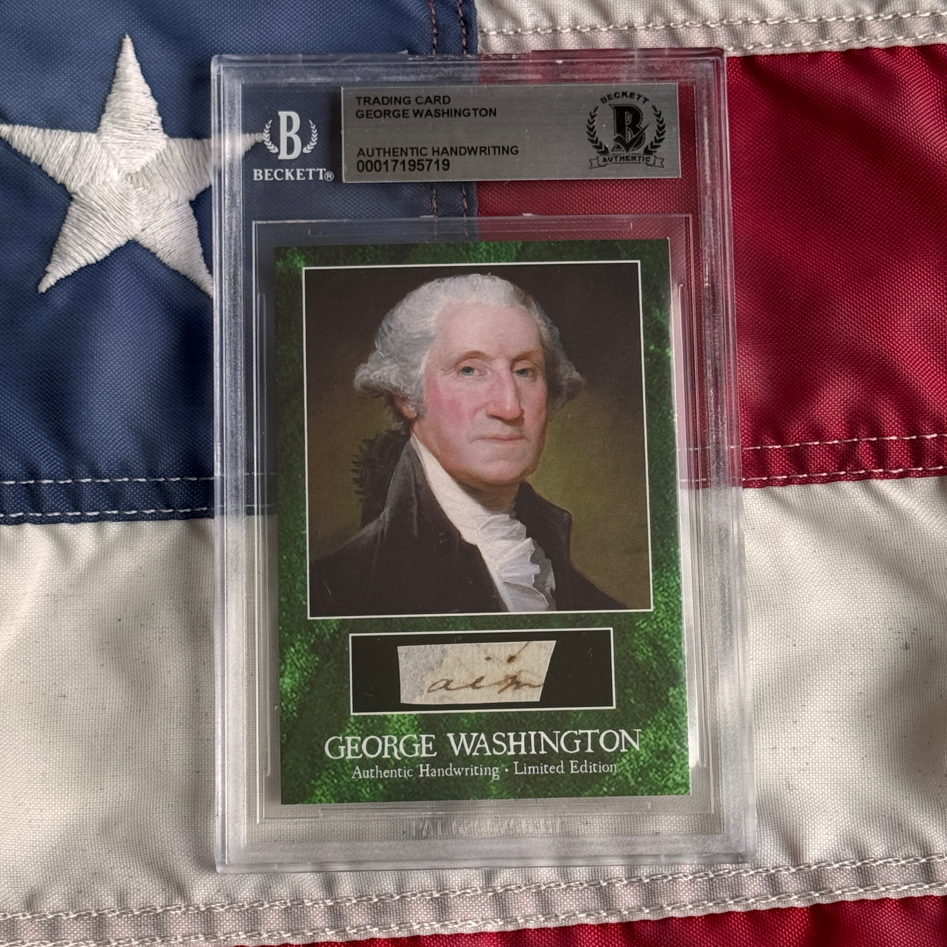 George Washington Beckett Encapsulated Handwriting Removed from an Autograph Letter Signed