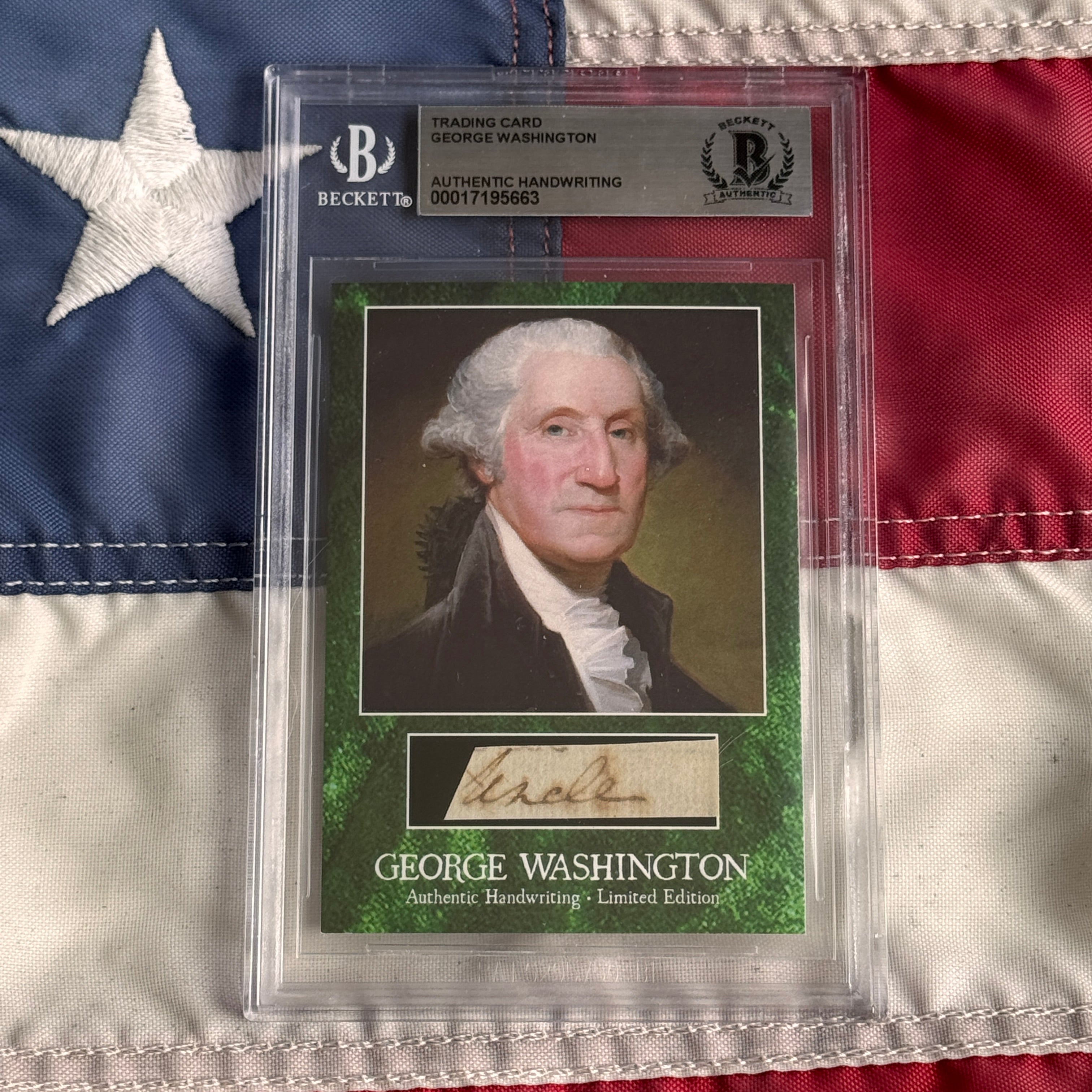 George Washington Beckett Encapsulated Handwriting Removed from an Autograph Letter Signed
