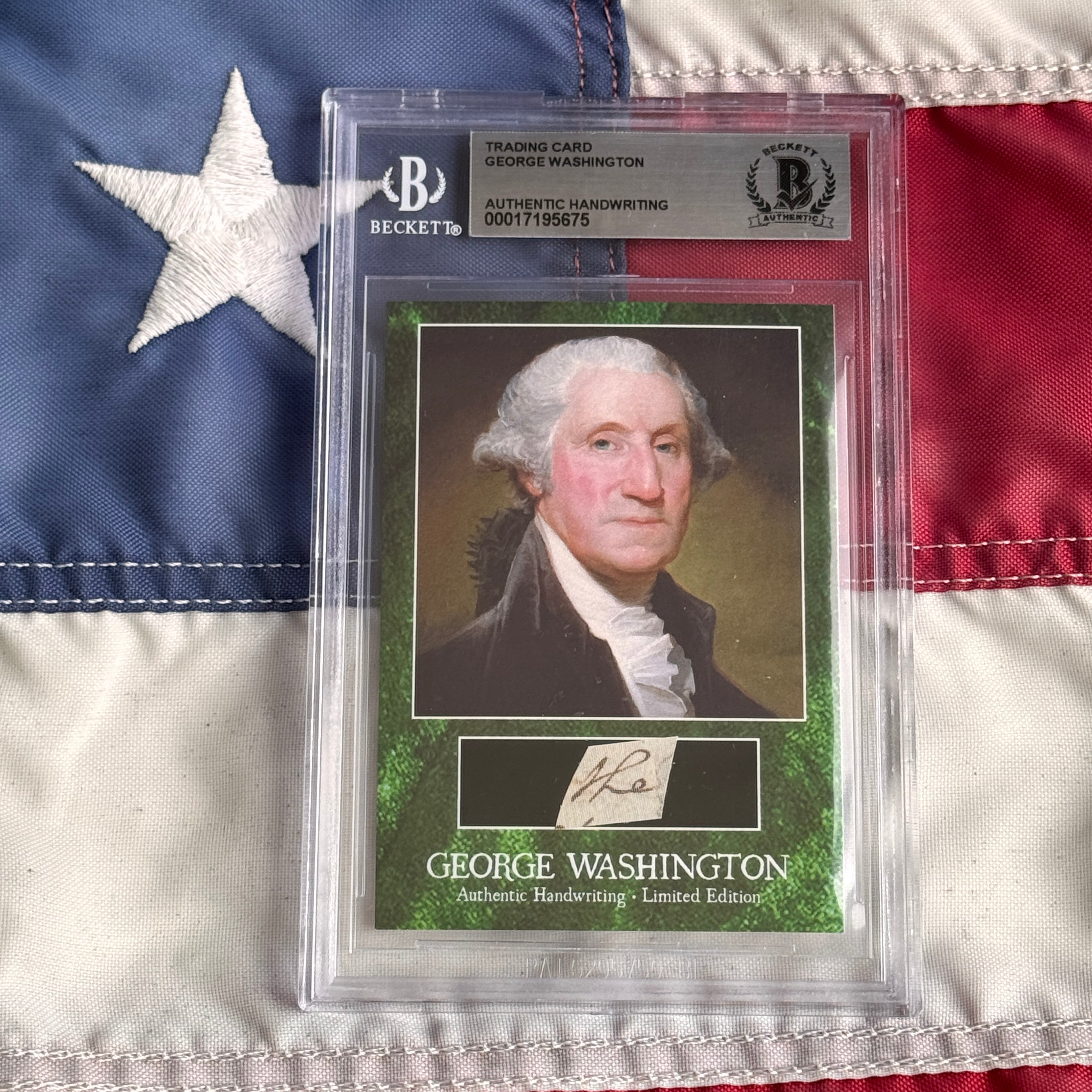 George Washington Beckett Encapsulated Handwriting Removed from an Autograph Letter Signed