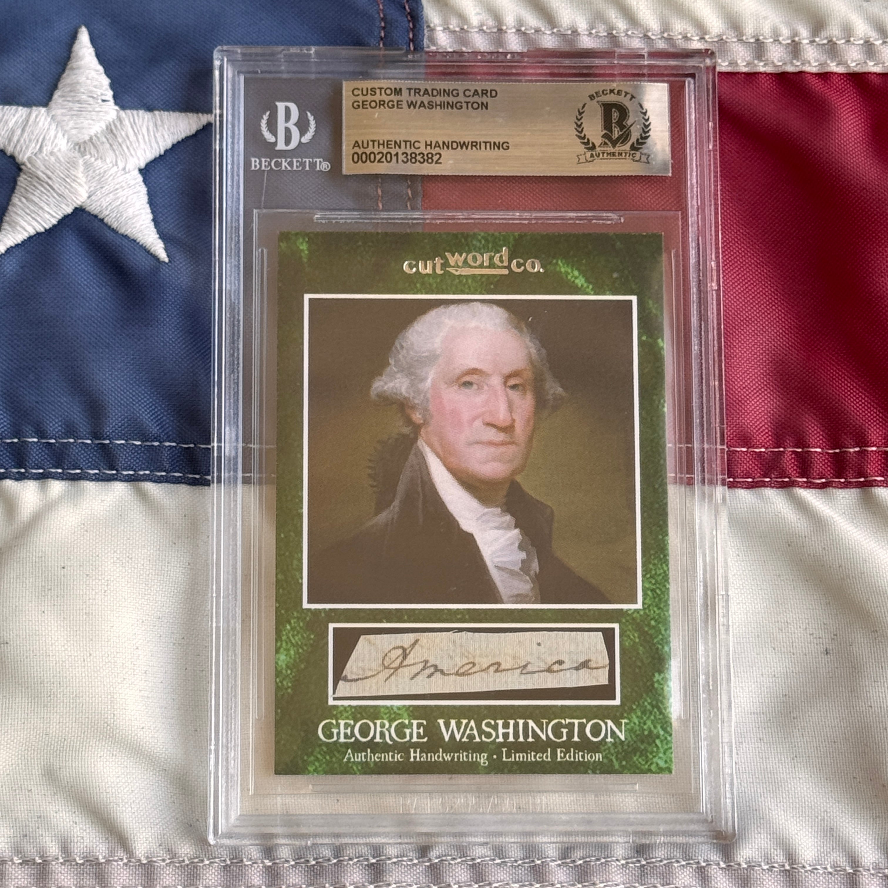 George Washington Beckett Encapsulated Handwriting Removed from an Autograph Letter Signed