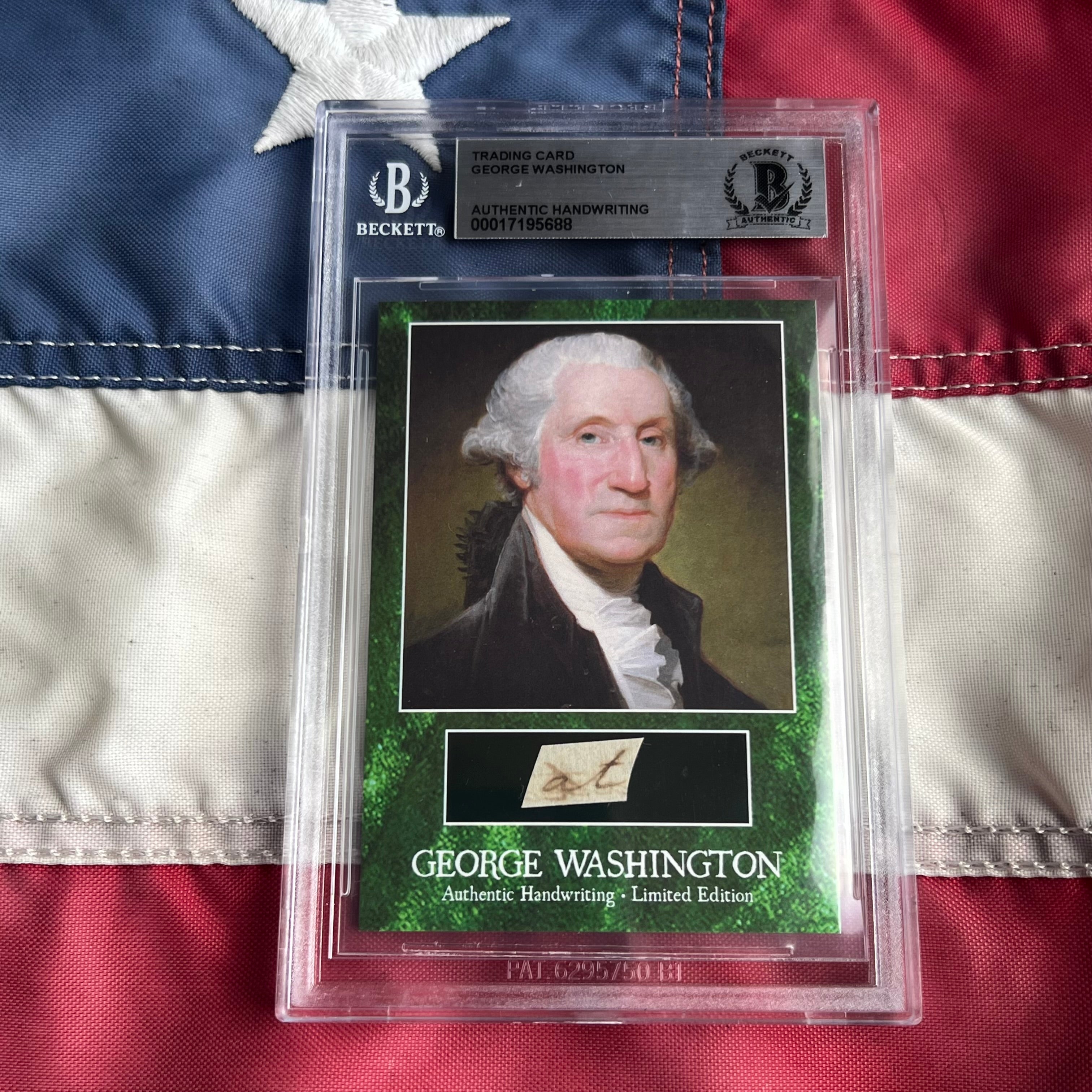 George Washington Beckett Encapsulated Handwriting Removed from an Autograph Letter Signed