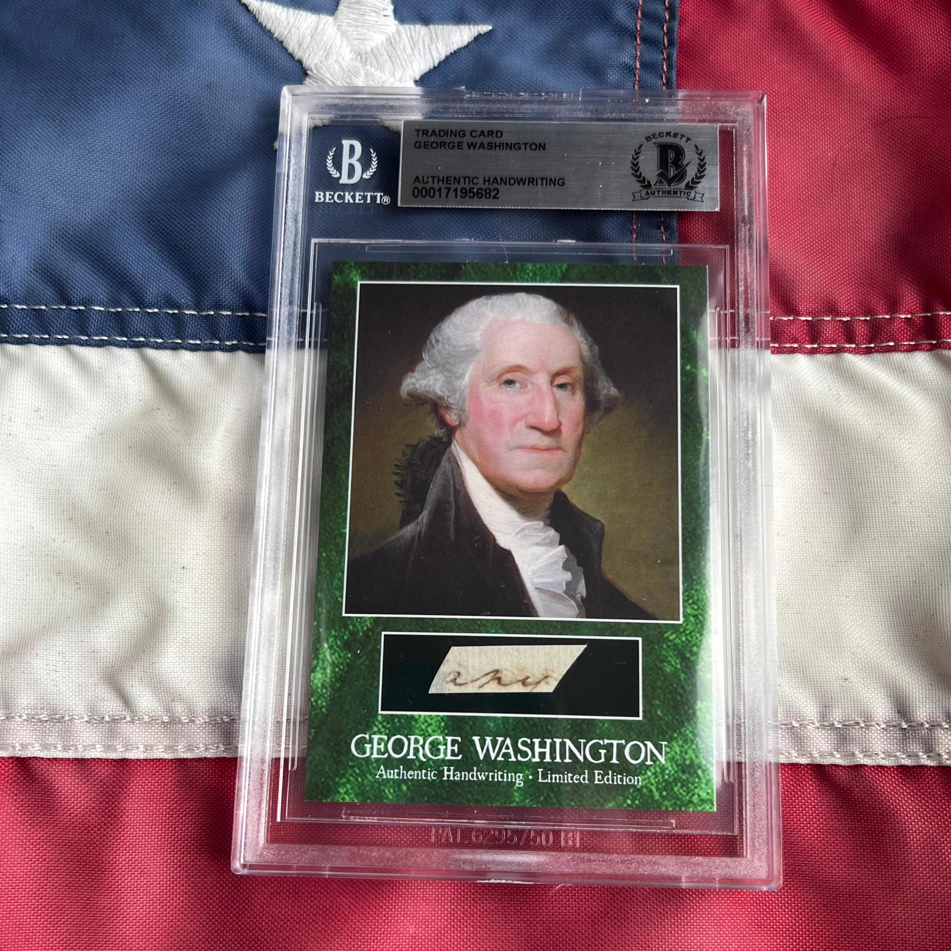 George Washington Beckett Encapsulated Handwriting Removed from an Autograph Letter Signed