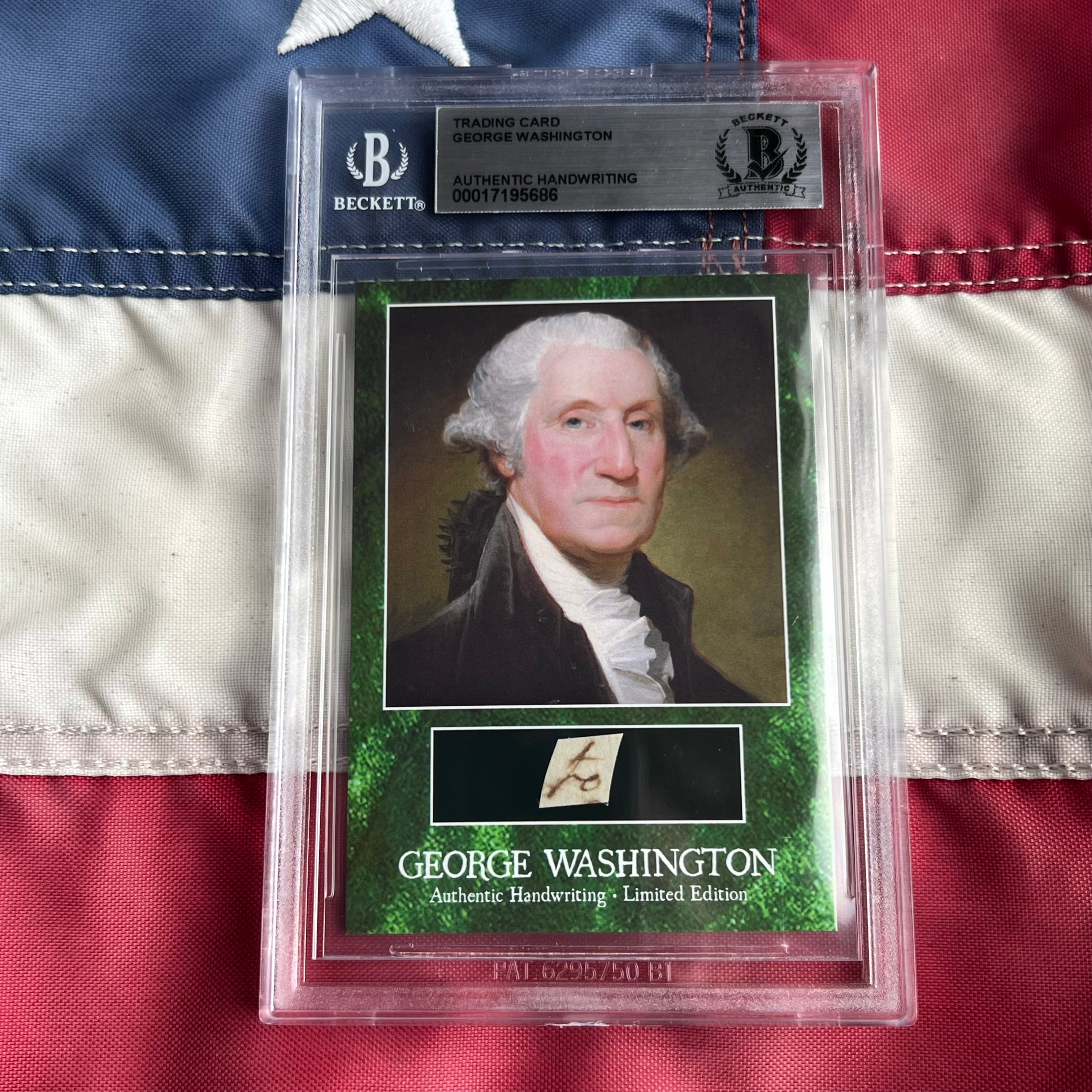 George Washington Beckett Encapsulated Handwriting Removed from an Autograph Letter Signed