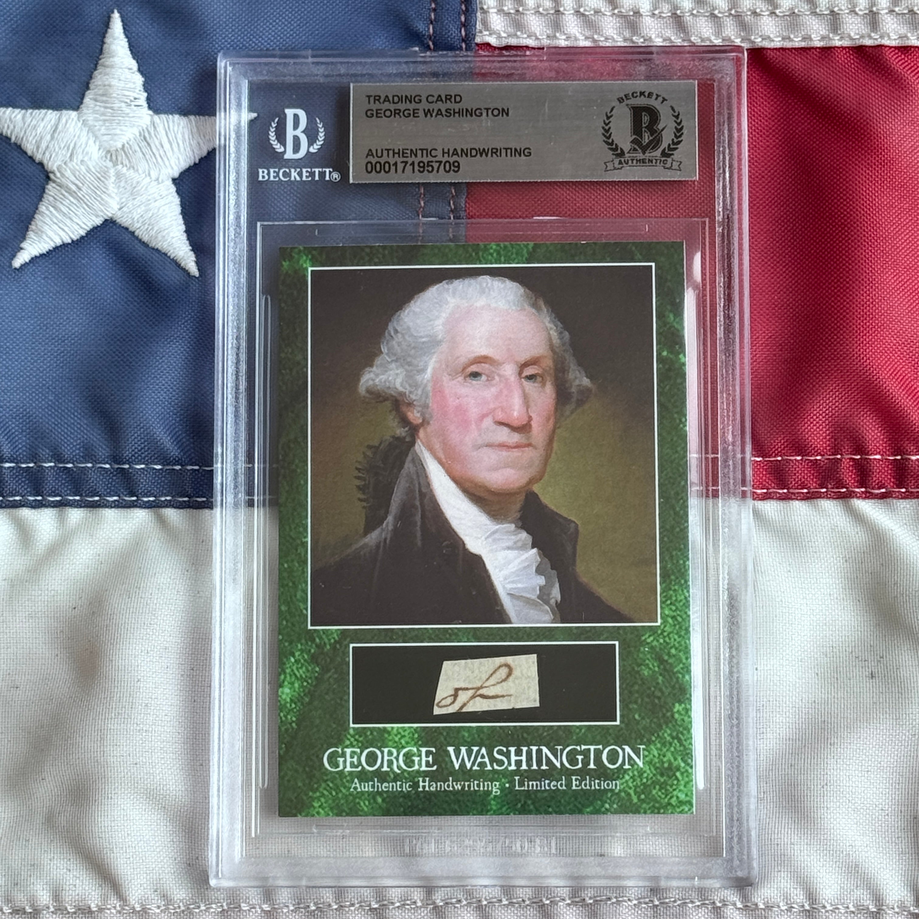 George Washington Beckett Encapsulated Handwriting Removed from an Autograph Letter Signed