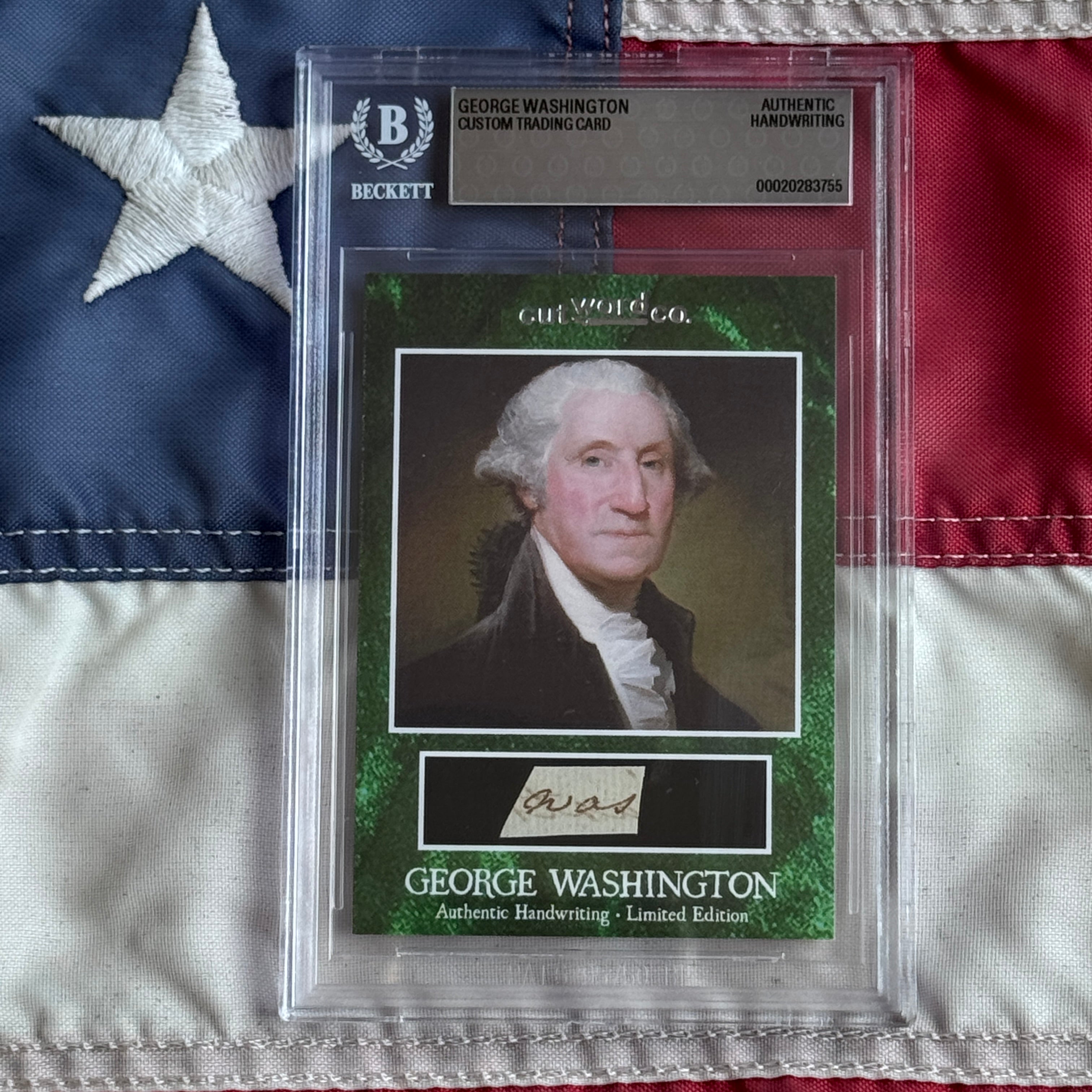 George Washington Beckett Encapsulated Handwriting Removed from an Autograph Letter Signed