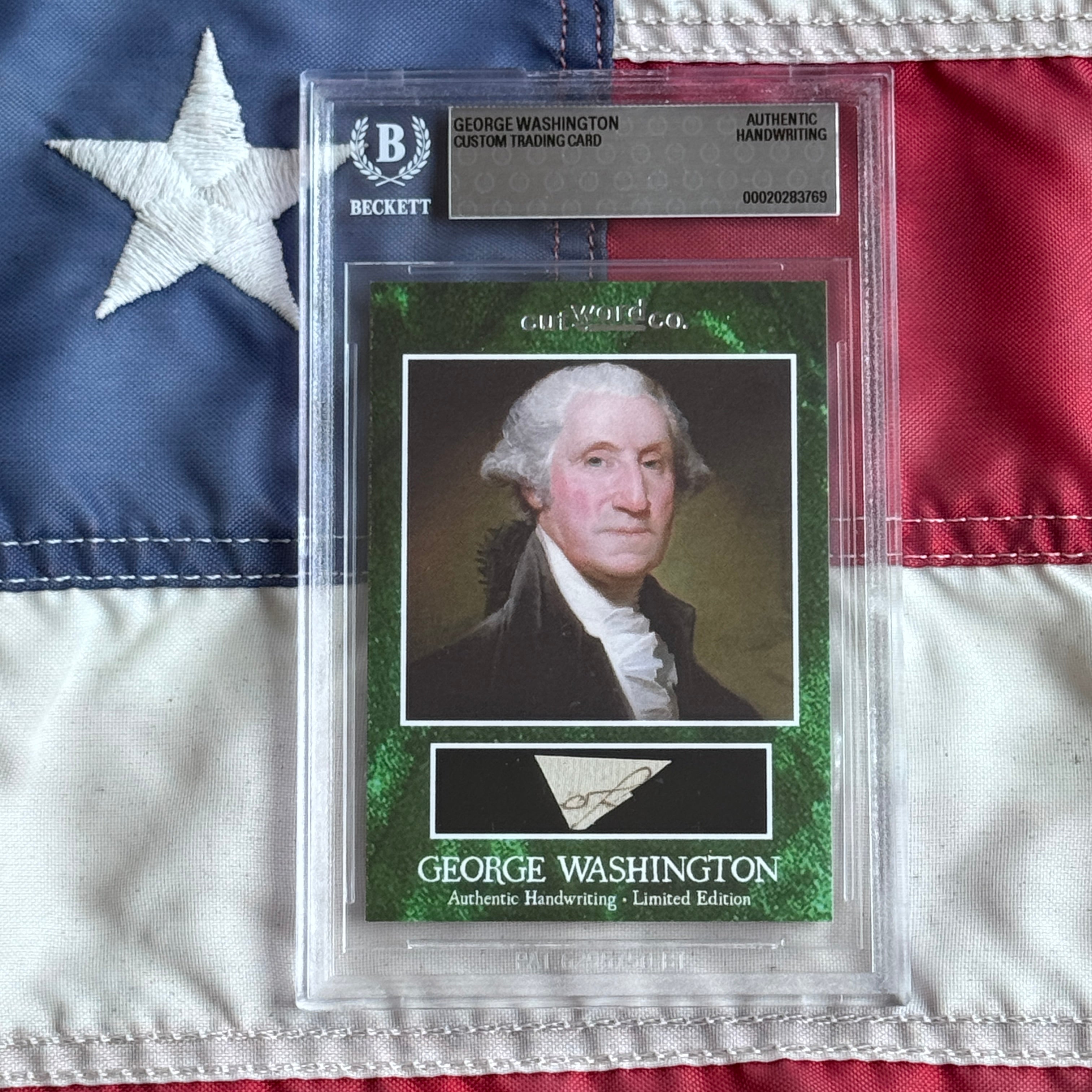 George Washington Beckett Encapsulated Handwriting Removed from an Autograph Letter Signed